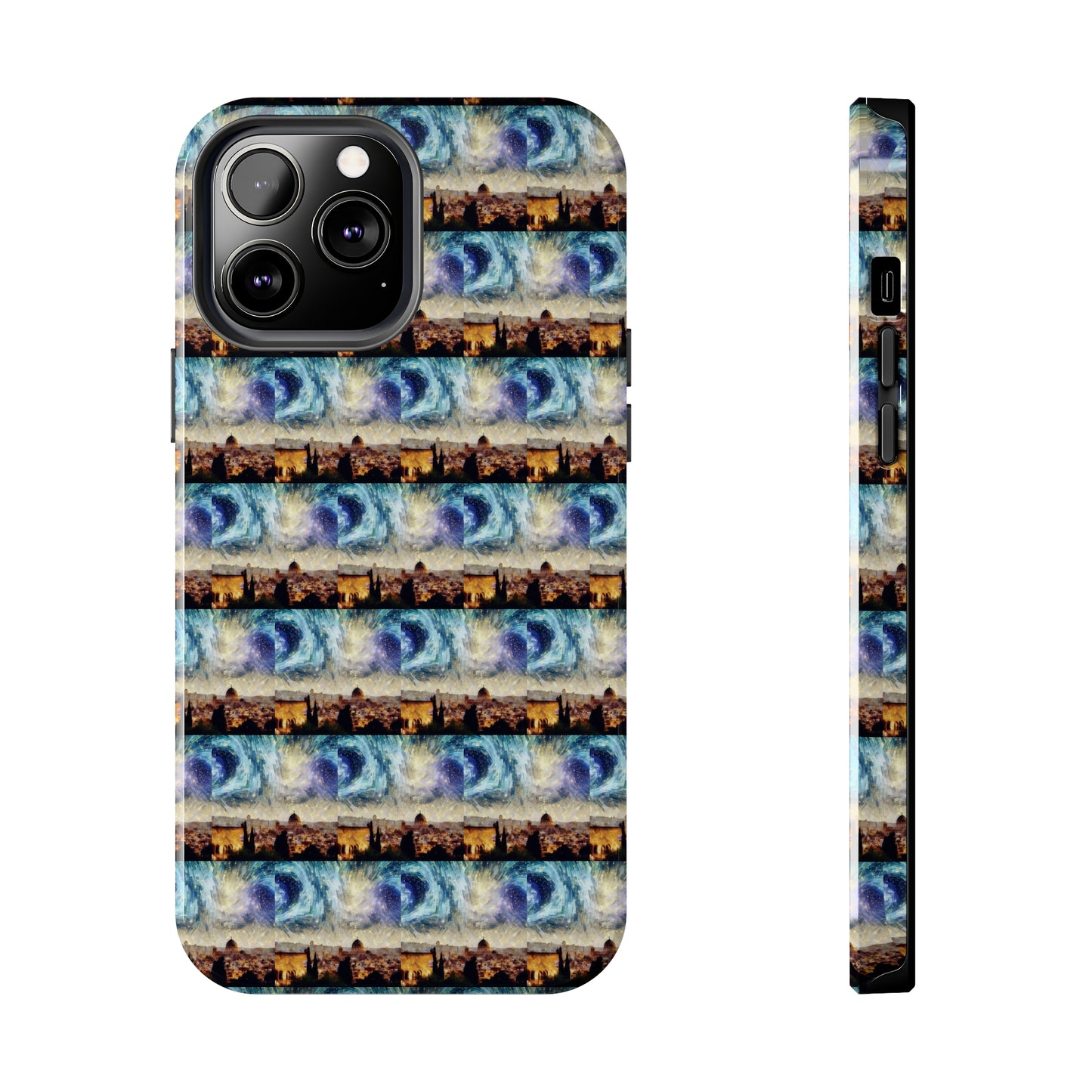 AImagination Collection iPhone Tough Case - "Starry Jerusalem" - The God Ball Originals by Chris Rabalais (2024)