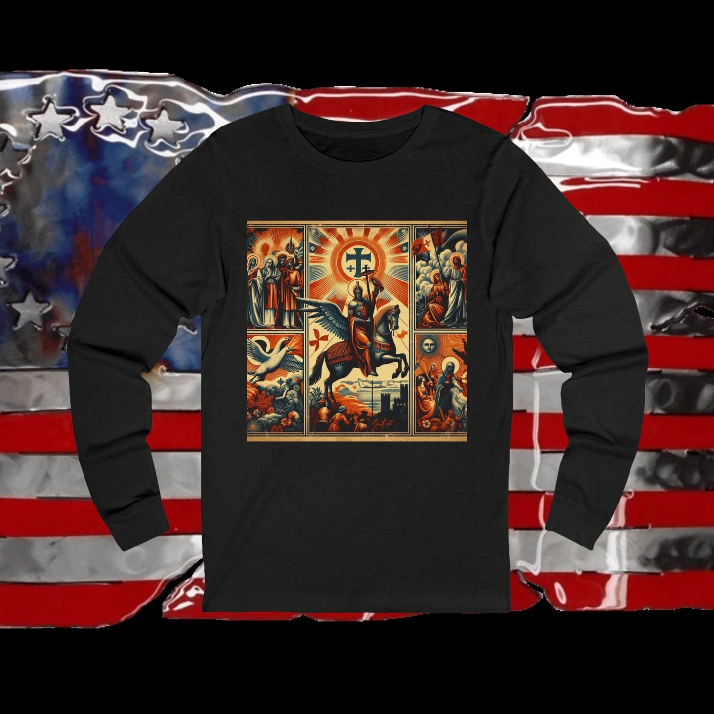 Mississippi Vintage Christian Crusader - Premium Unisex Long Sleeve Jersey Tee - 100% Charity - The God Vote Collection by Chris Rabalais