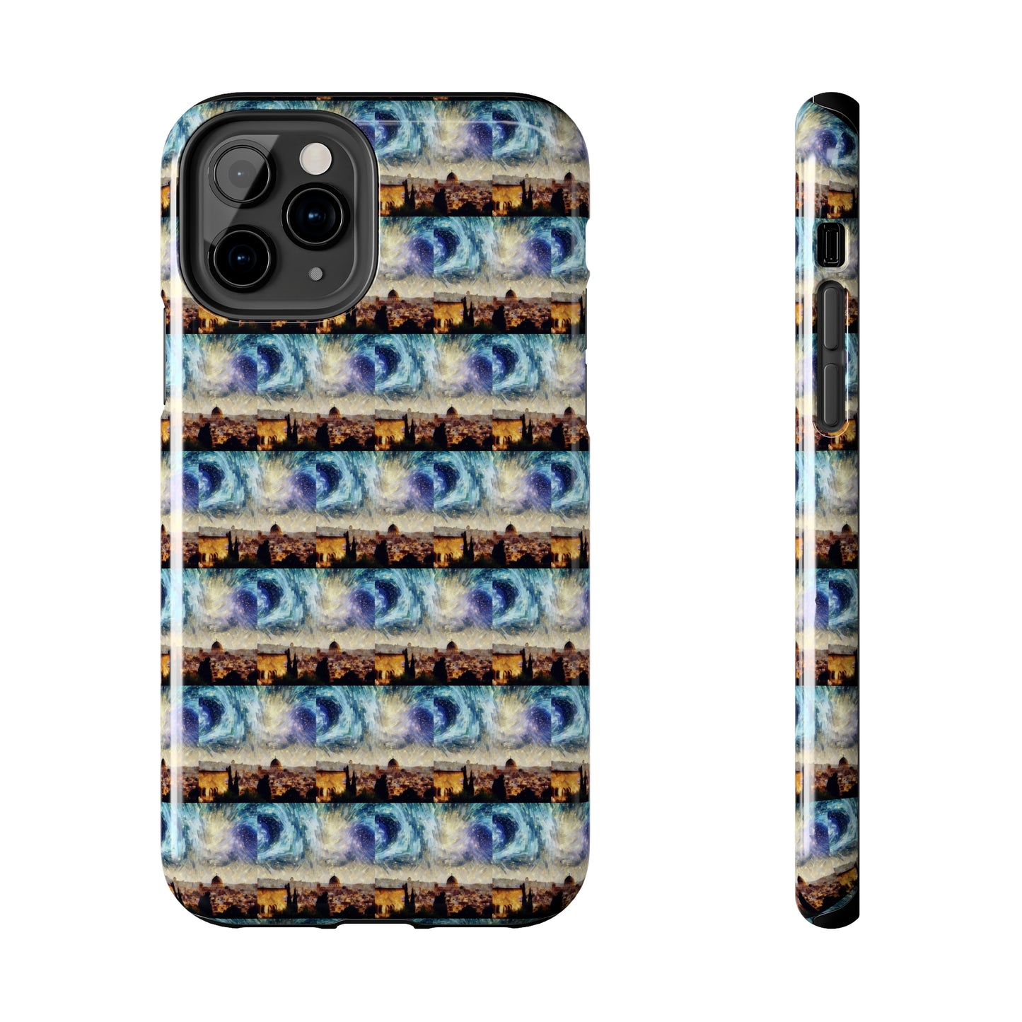 AImagination Collection iPhone Tough Case - "Starry Jerusalem" - The God Ball Originals by Chris Rabalais (2024)