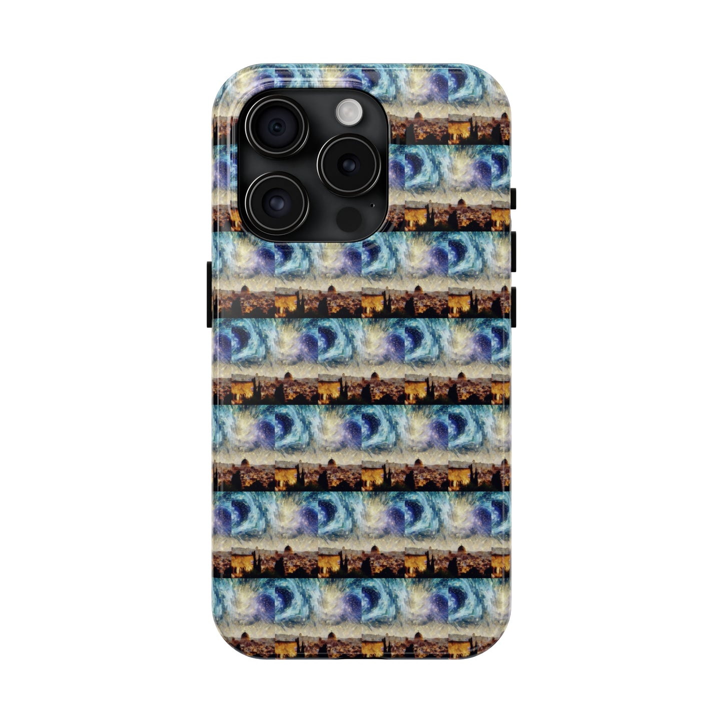 AImagination Collection iPhone Tough Case - "Starry Jerusalem" - The God Ball Originals by Chris Rabalais (2024)