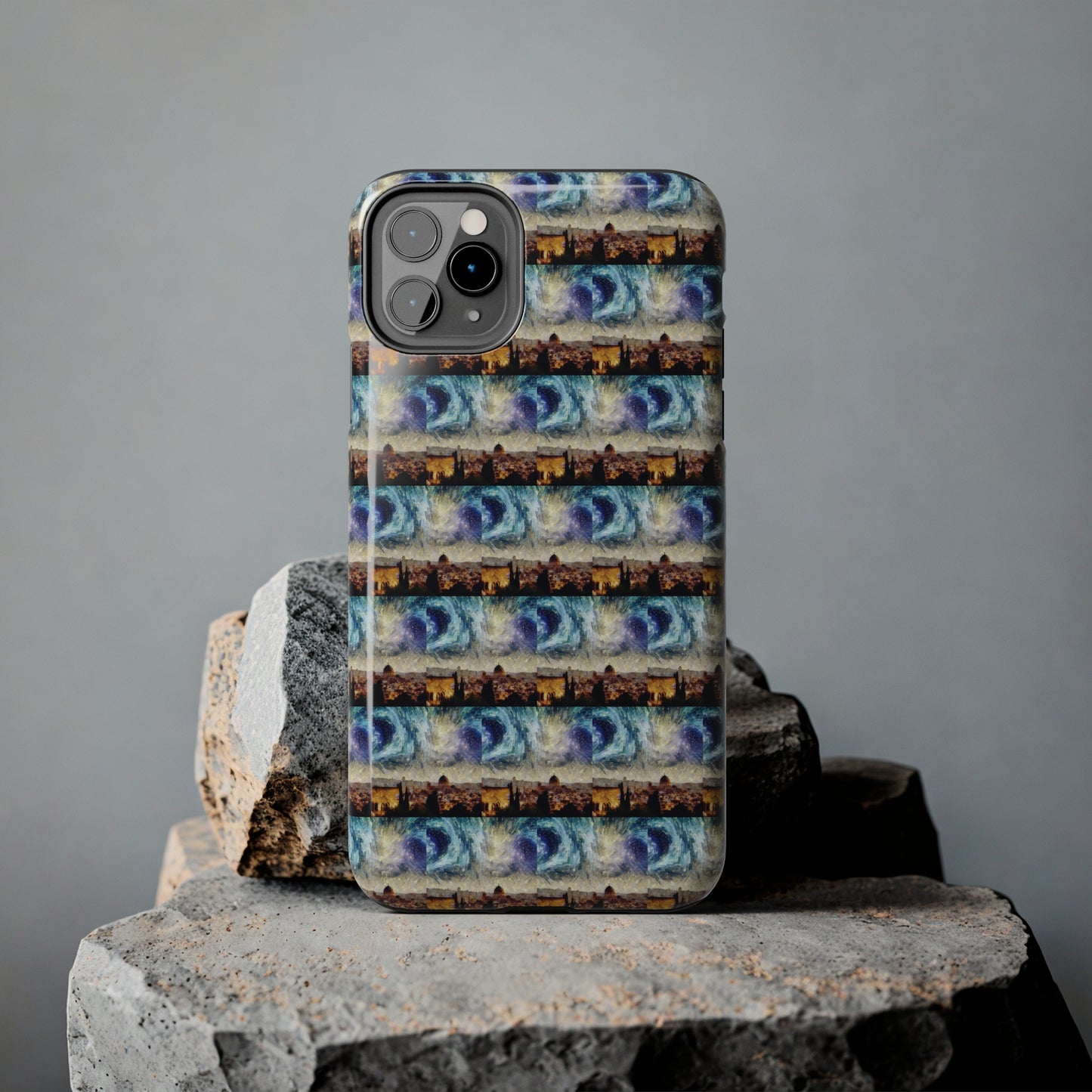 AImagination Collection iPhone Tough Case - "Starry Jerusalem" - The God Ball Originals by Chris Rabalais (2024)