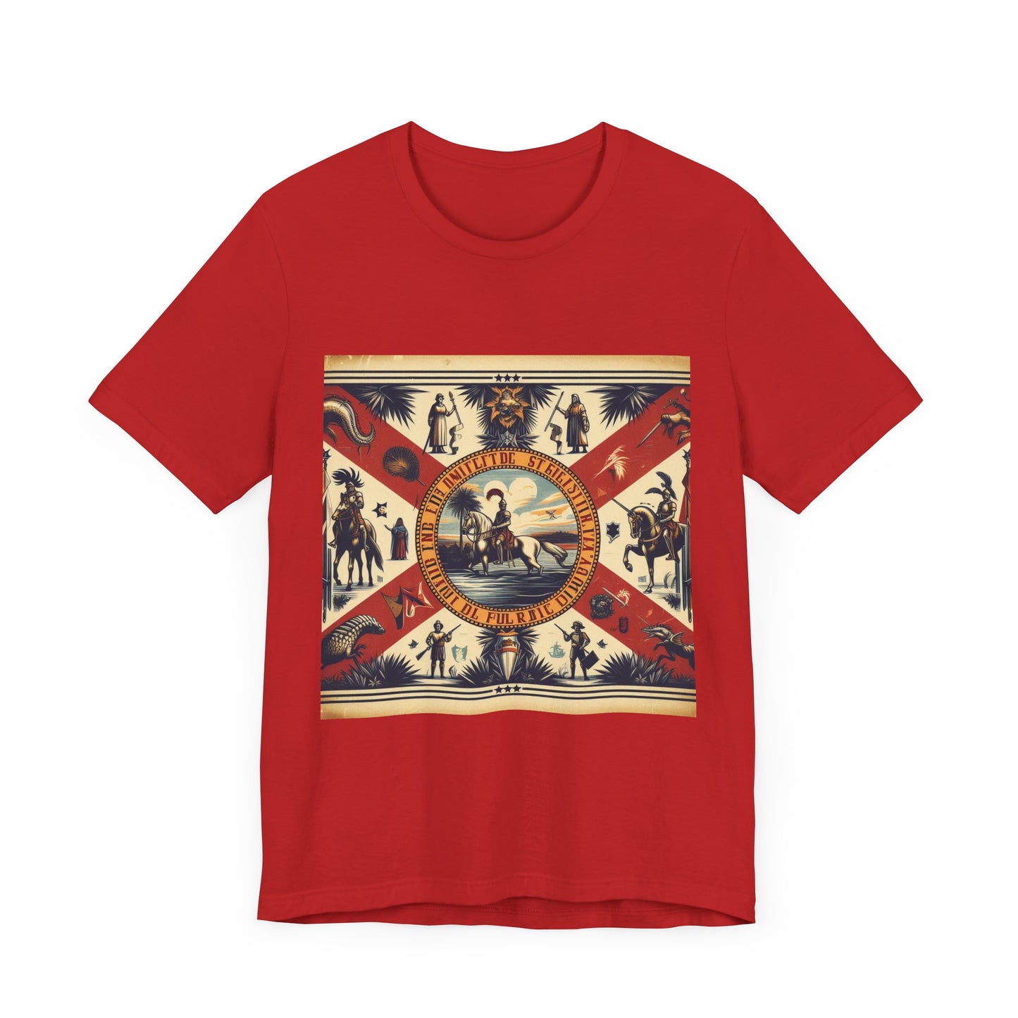 Florida Vintage Christian Crusader - Unisex Jersey Tee - USA - 100% Charity Benefit - The God Vote Collection by Chris Rabalais