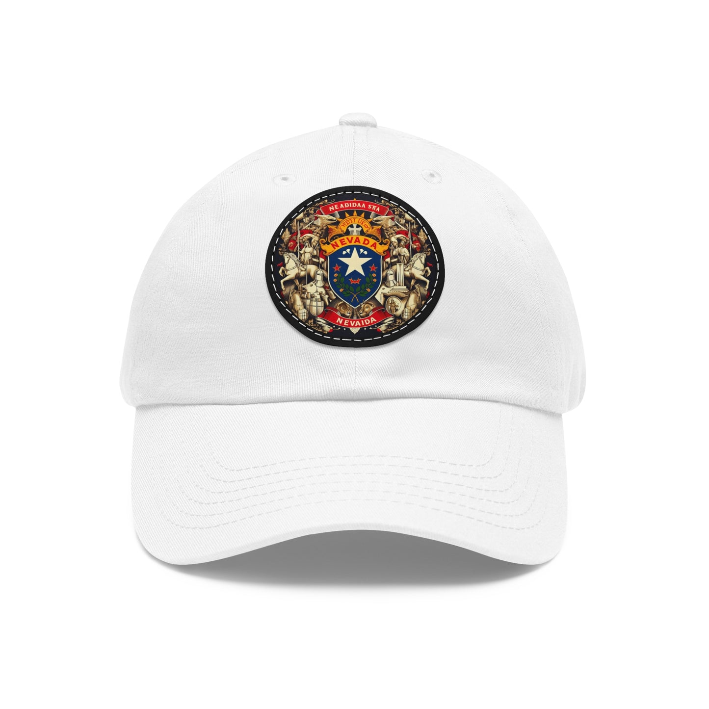 Nevada Vintage Christian Crusader Campaign Hat - Chino Twill Leather Logo - 100% Charity - The God Vote Collection by Chris Rabalais