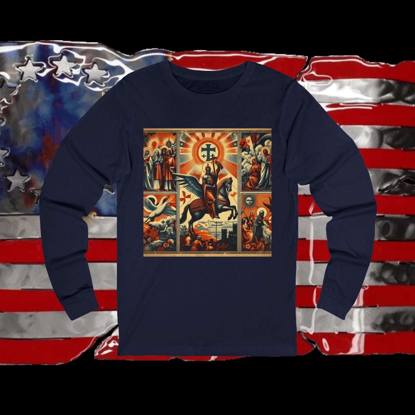 Mississippi Vintage Christian Crusader - Premium Unisex Long Sleeve Jersey Tee - 100% Charity - The God Vote Collection by Chris Rabalais