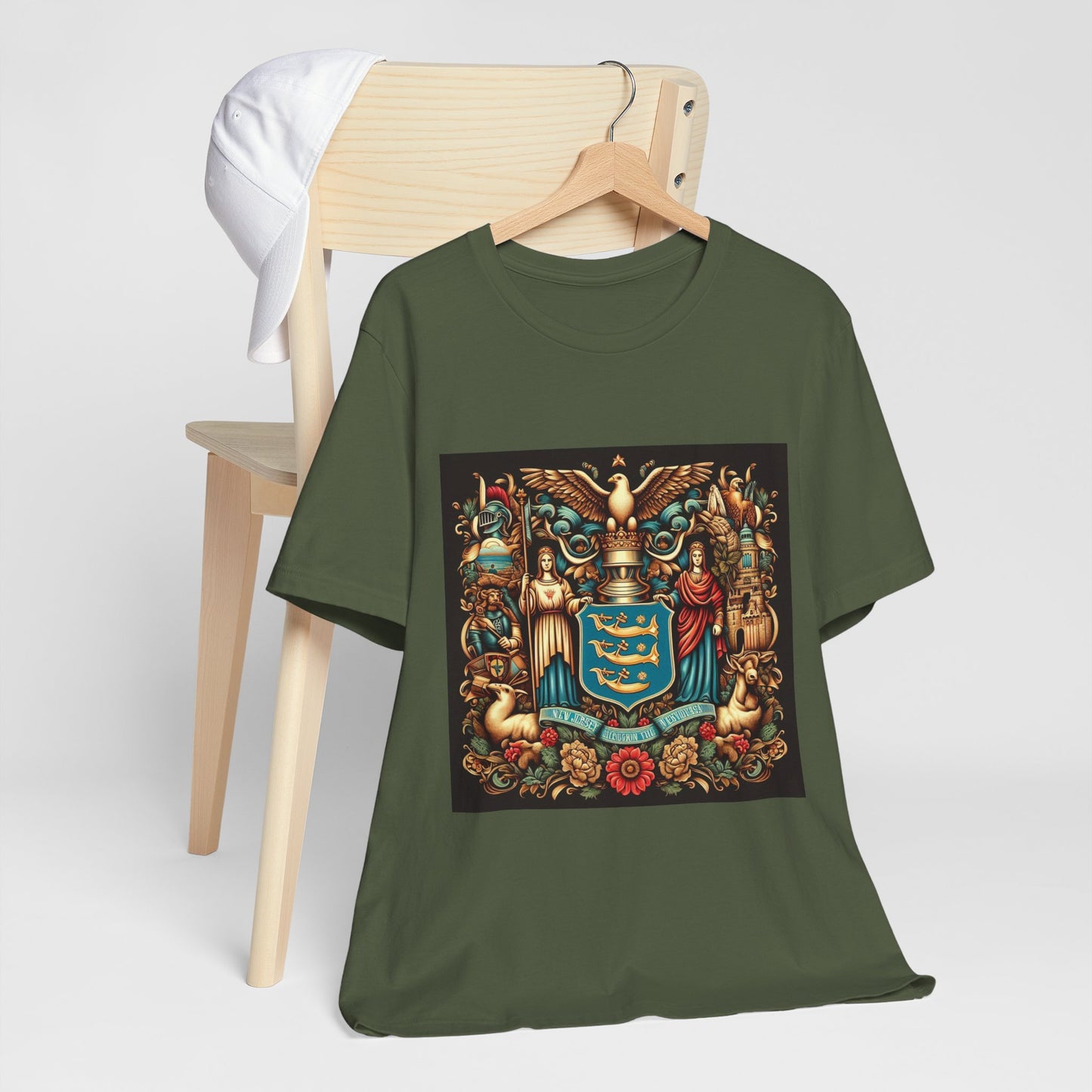 New Jersey Vintage Christian Crusader - Unisex Jersey Tee - USA - 100% Charity Benefit - The God Vote Collection by Chris Rabalais