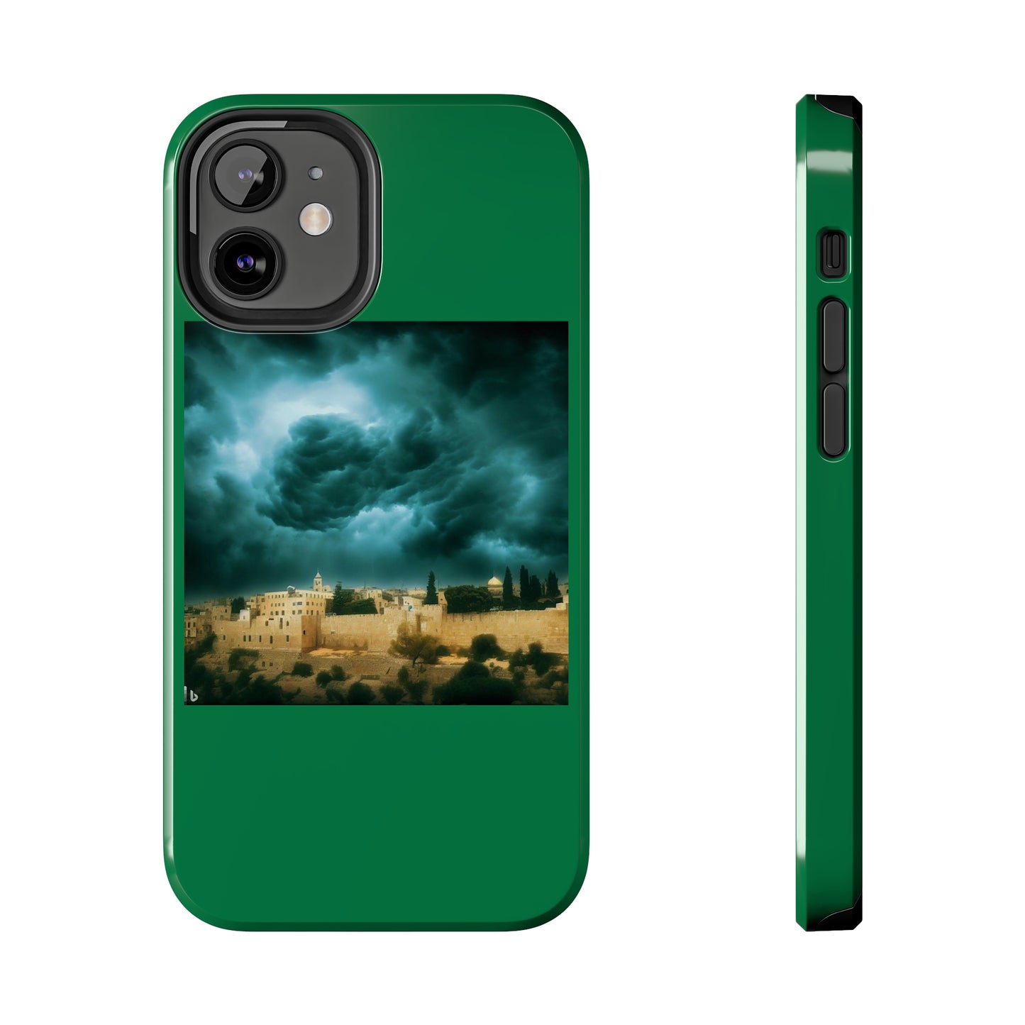 AImagination Collection iPhone Tough Case - "Storm Over Jerusalem" - The God Ball Originals by Chris Rabalais (2024)
