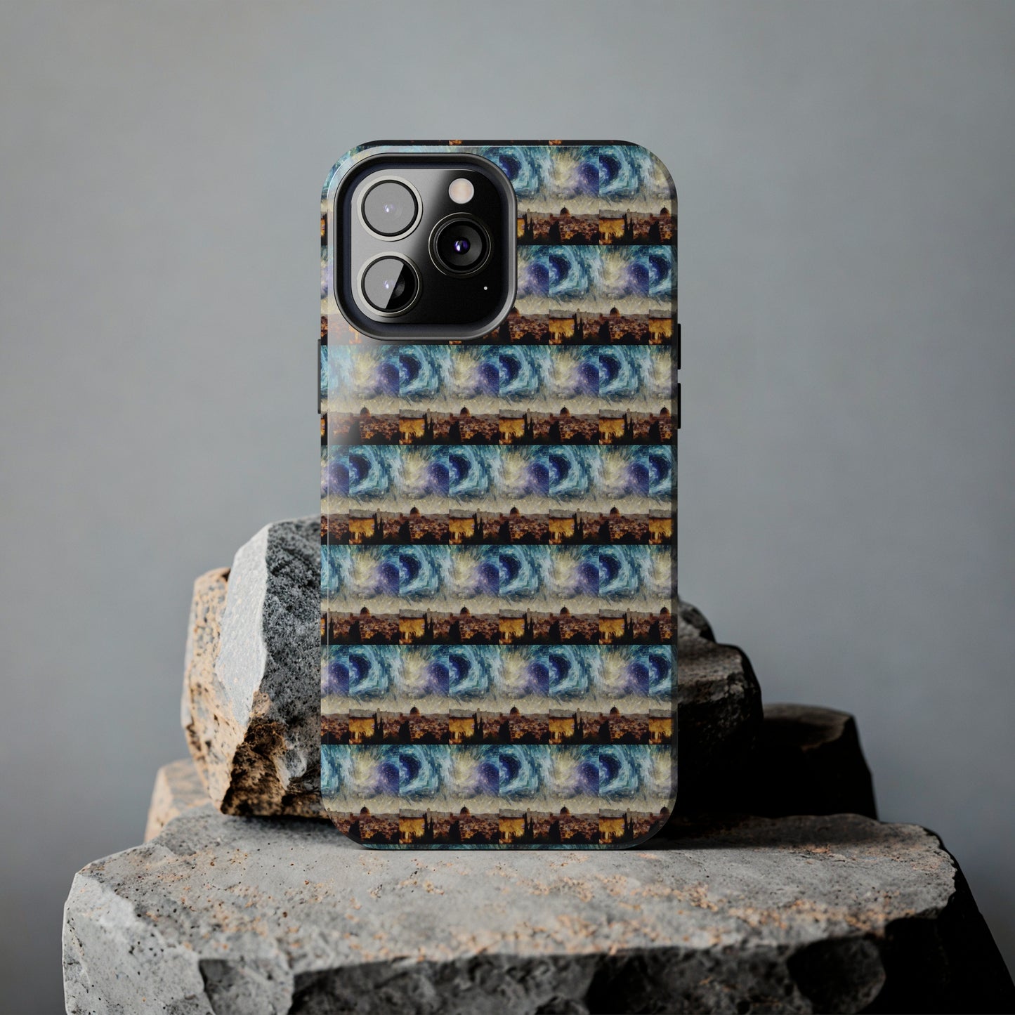 AImagination Collection iPhone Tough Case - "Starry Jerusalem" - The God Ball Originals by Chris Rabalais (2024)