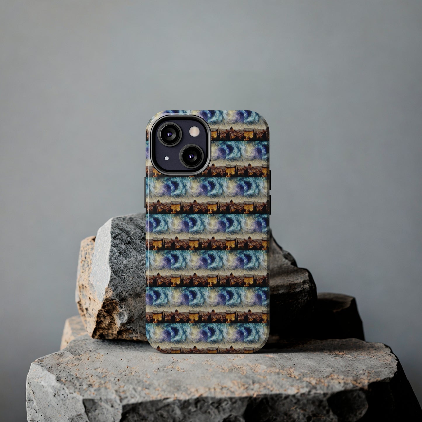 AImagination Collection iPhone Tough Case - "Starry Jerusalem" - The God Ball Originals by Chris Rabalais (2024)