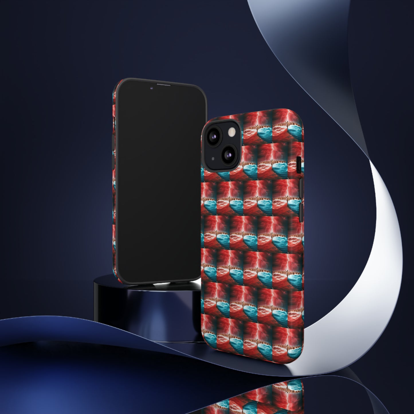 AImagination Collection iPhone Tough Case - "Standing in the Gap" - The God Ball Originals by Chris Rabalais (2024)