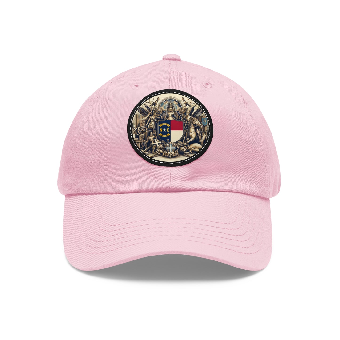 North Carolina Vintage Christian Crusader Campaign Hat - Chino Twill Leather Logo - 100% Charity - The God Vote Collection by Chris Rabalais