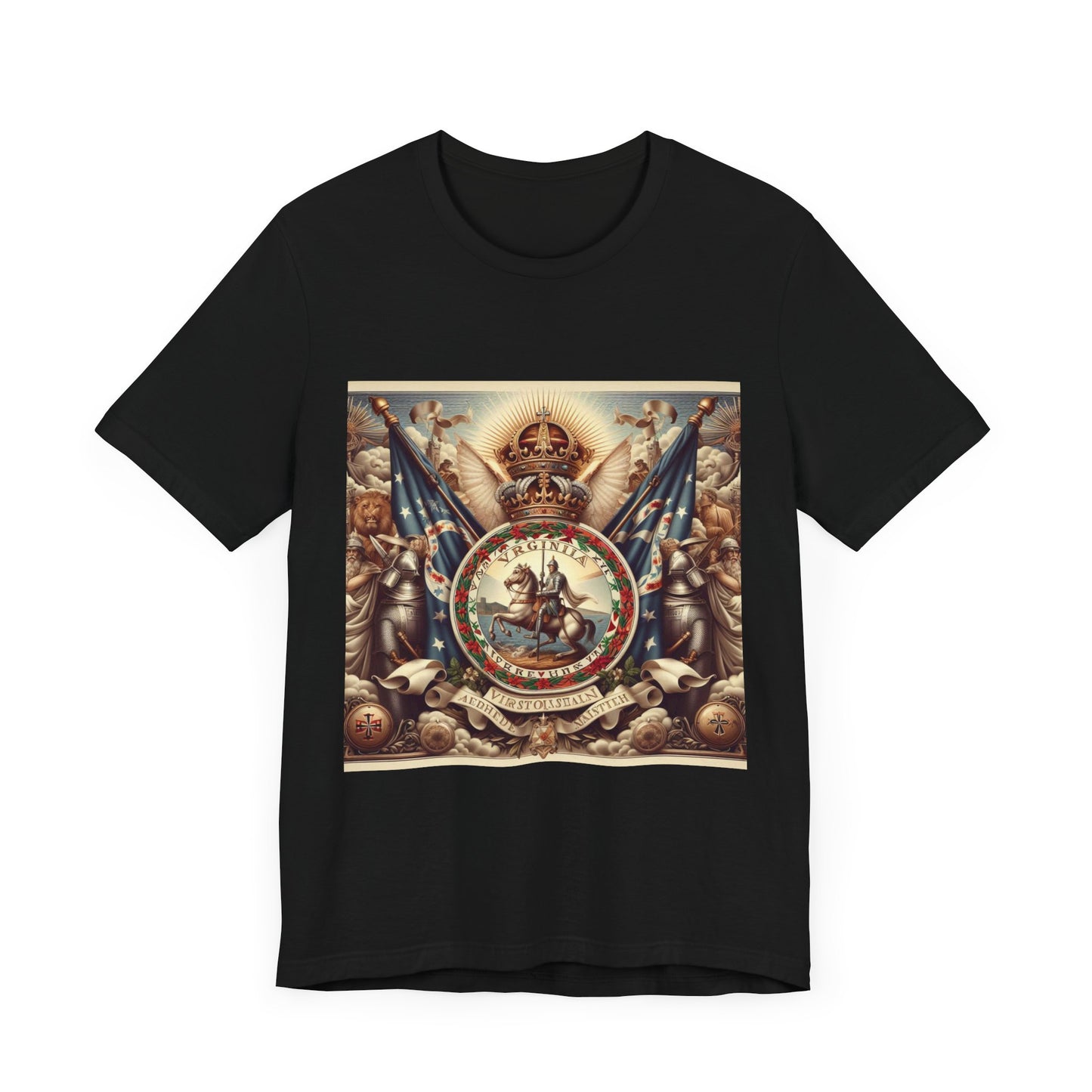 Virginia Vintage Christian Crusader - Unisex Jersey Tee - USA - 100% Charity Benefit - The God Vote Collection by Chris Rabalais