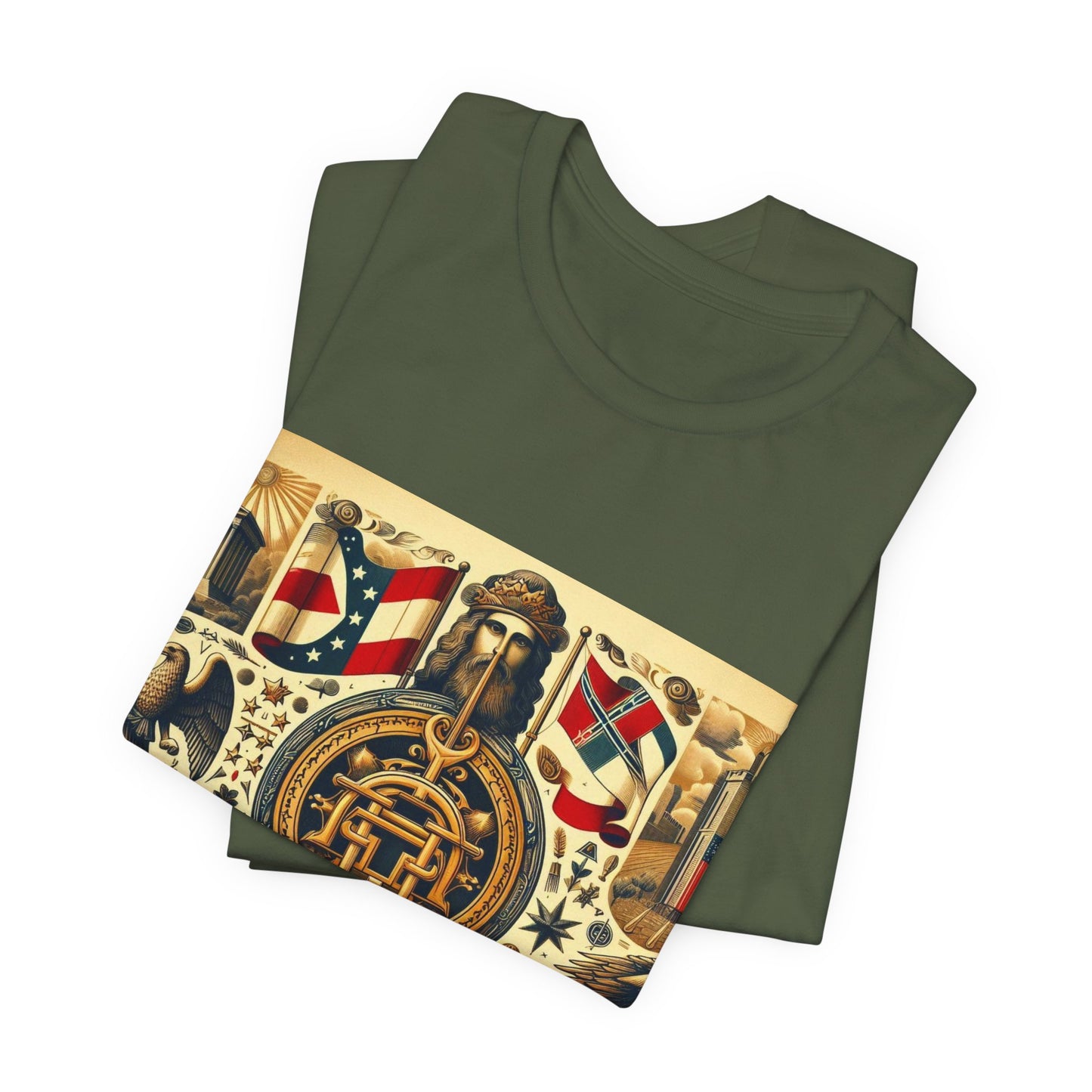 Georgia Vintage Christian Crusader - Unisex Jersey Tee - USA - 100% Charity Benefit - The God Vote Collection by Chris Rabalais