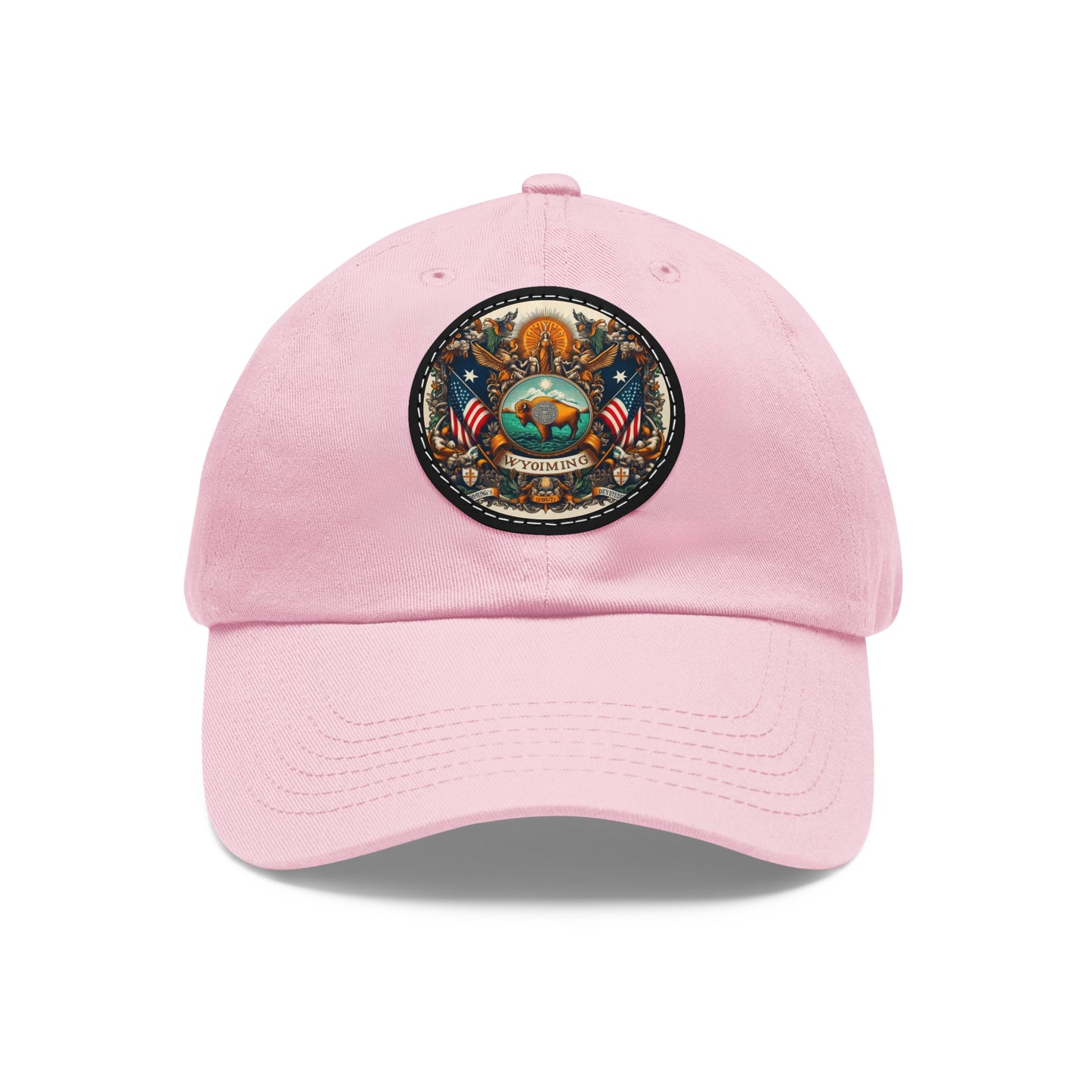 Wyoming Vintage Christian Crusader Campaign Hat - Chino Twill Leather Logo - 100% Charity - The God Vote Collection by Chris Rabalais