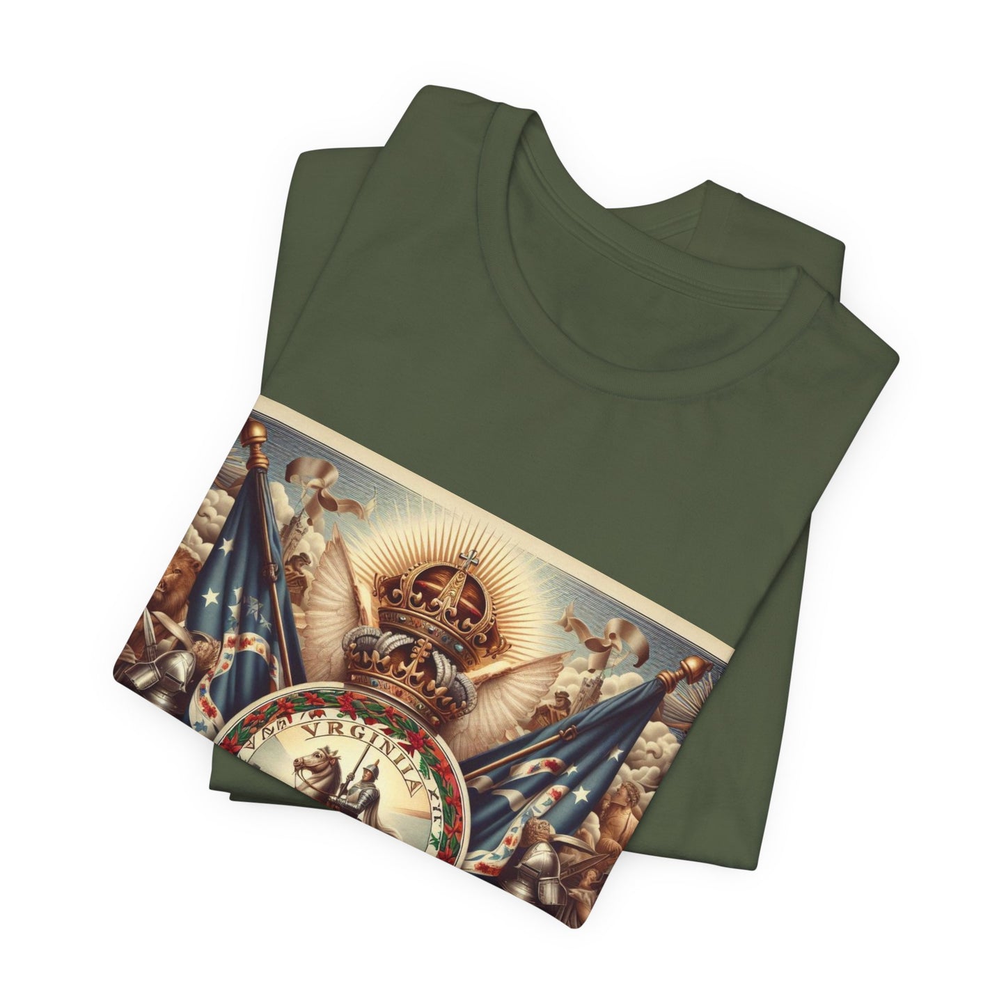 Virginia Vintage Christian Crusader - Unisex Jersey Tee - USA - 100% Charity Benefit - The God Vote Collection by Chris Rabalais