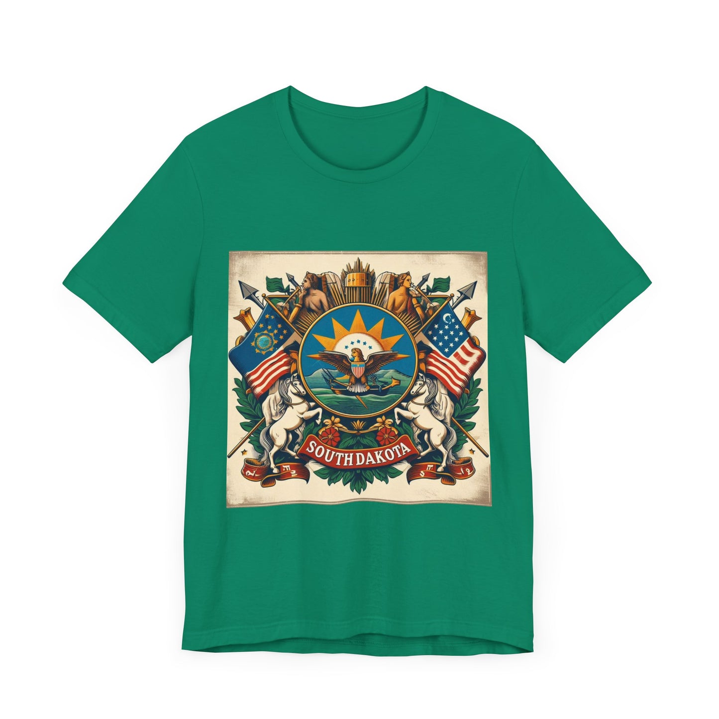 South Dakota Vintage Christian Crusader - Unisex Jersey Tee - USA - 100% Charity Benefit - The God Vote Collection by Chris Rabalais