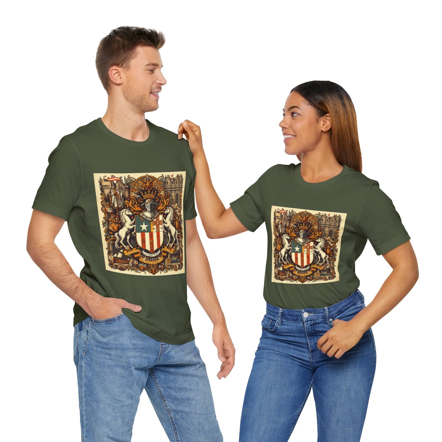 Puerto Rico Vintage Christian Crusader - Unisex Jersey Tee - USA - 100% Charity Benefit - The God Vote Collection by Chris Rabalais