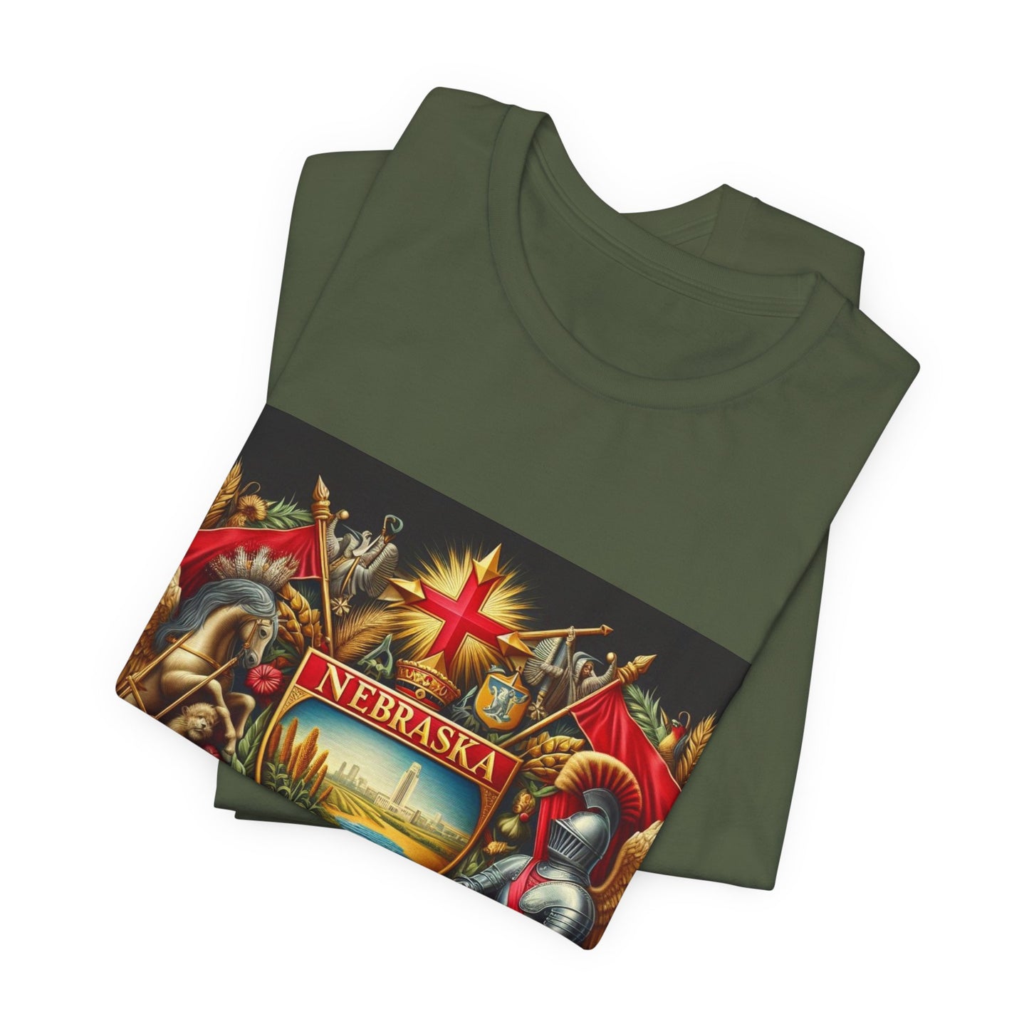 Nebraska Vintage Christian Crusader - Unisex Jersey Tee - USA - 100% Charity Benefit - The God Vote Collection by Chris Rabalais