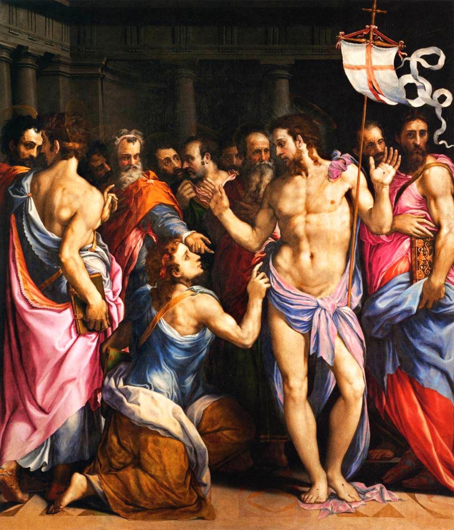 Incredulity of St. Thomas by Salviati Renaissance Art October 6 Orthodox Oil Canvas Tapestry Catholic Christian Bible Scripture Christ Gift