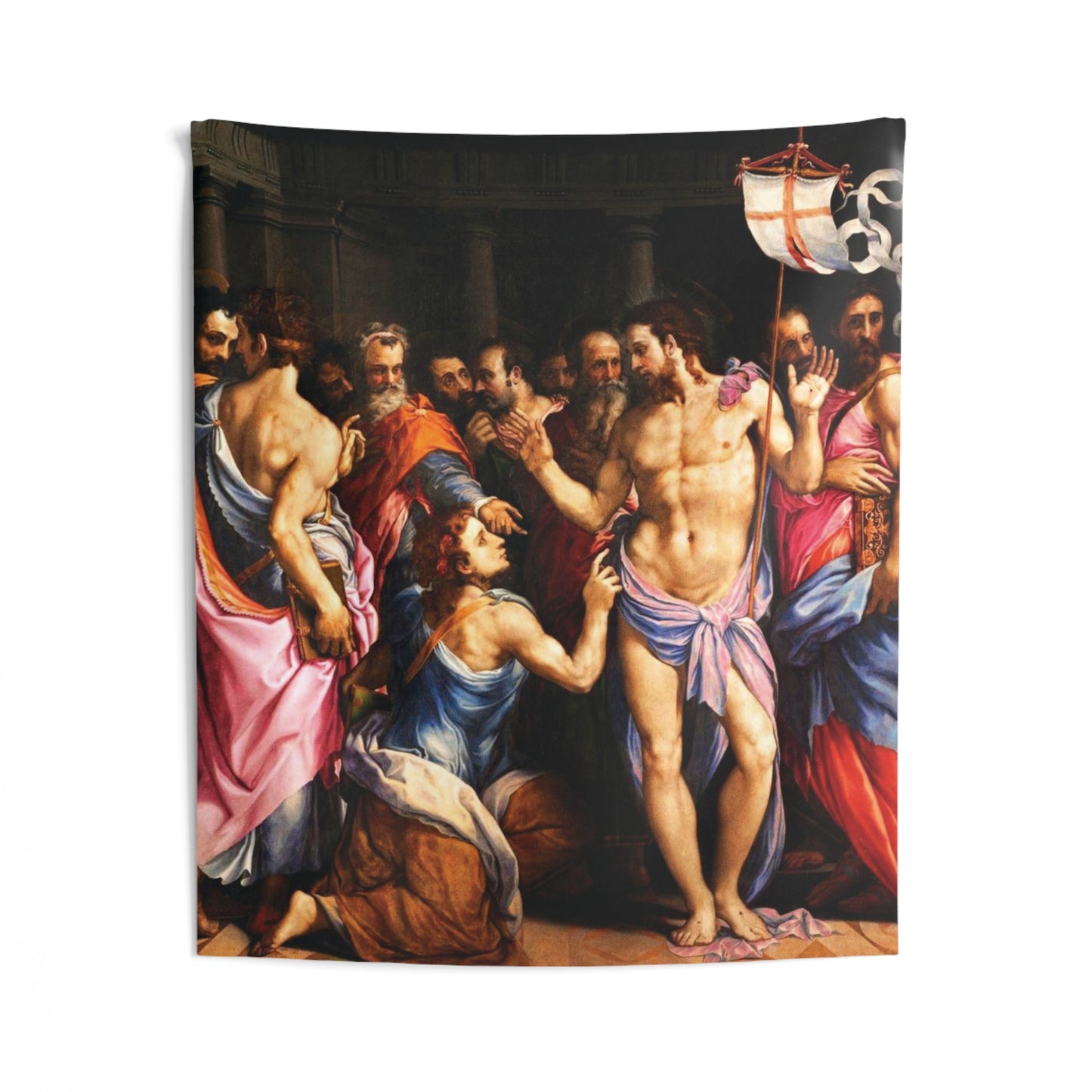 Incredulity of St. Thomas by Salviati Renaissance Art October 6 Orthodox Oil Canvas Tapestry Catholic Christian Bible Scripture Christ Gift