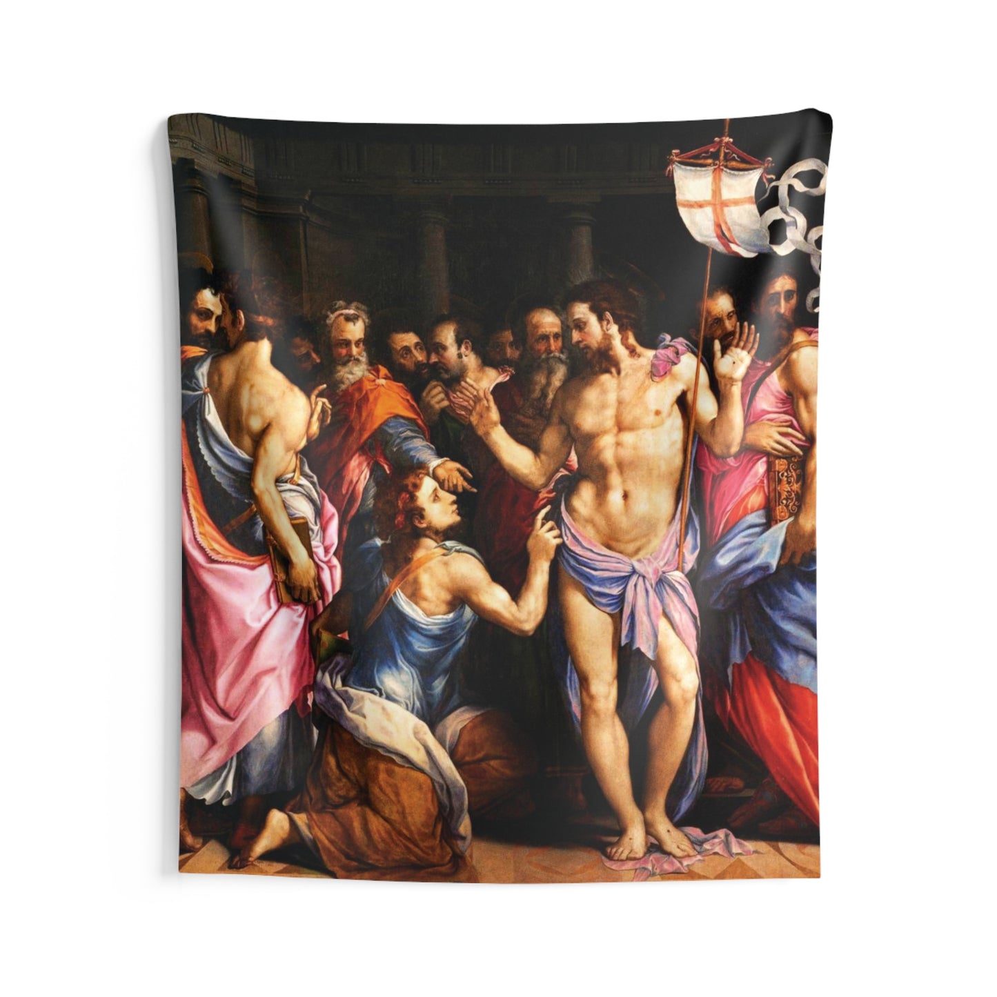 Incredulity of St. Thomas by Salviati Renaissance Art October 6 Orthodox Oil Canvas Tapestry Catholic Christian Bible Scripture Christ Gift