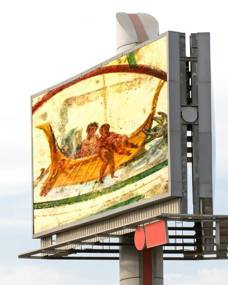 Jonah Let Overboard Saint Marcellinus & Peter Catacomb 2nd AD Painting Tapestry Catholic Christian Orthodox Icon Bible Scripture Christ Gift