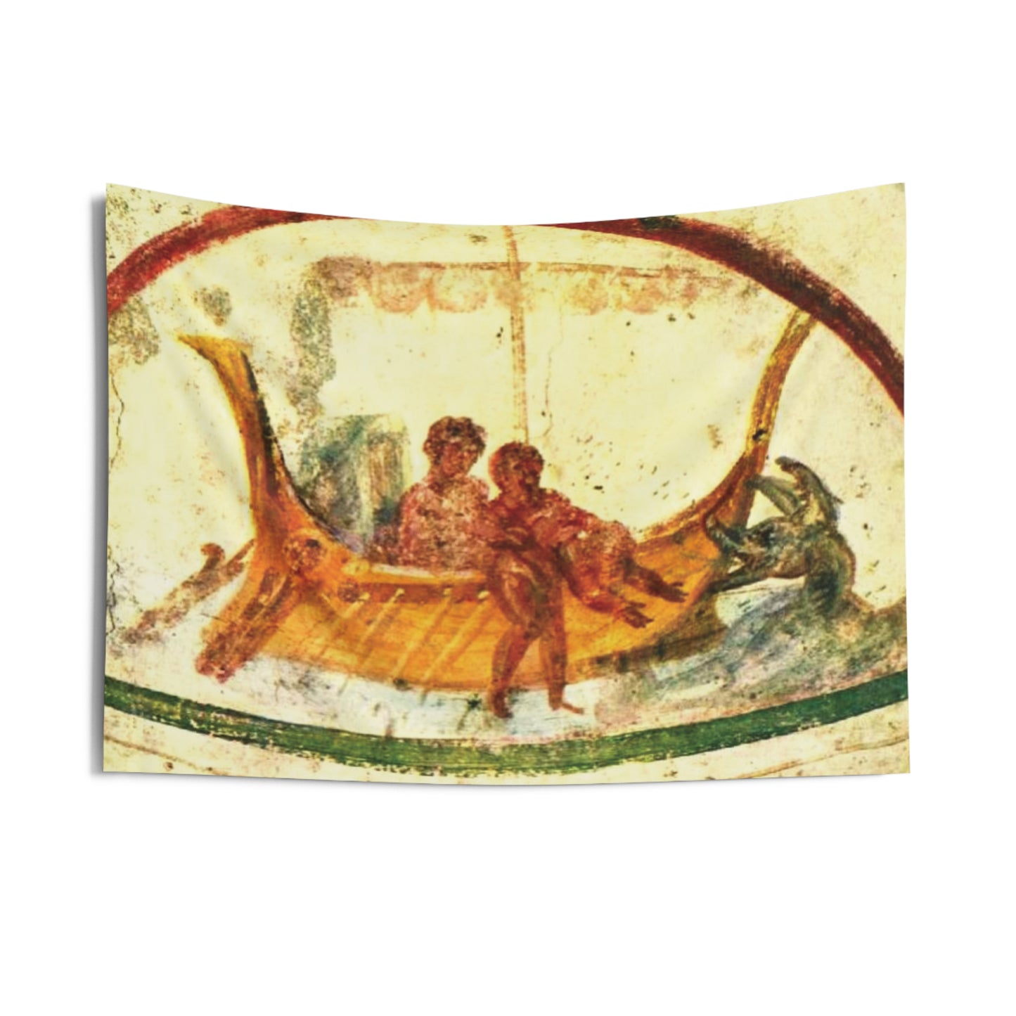 Jonah Let Overboard Saint Marcellinus & Peter Catacomb 2nd AD Painting Tapestry Catholic Christian Orthodox Icon Bible Scripture Christ Gift