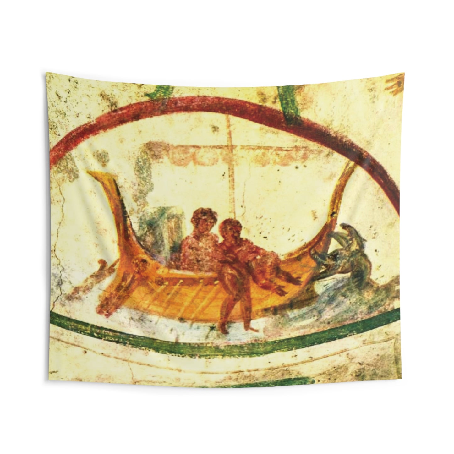 Jonah Let Overboard Saint Marcellinus & Peter Catacomb 2nd AD Painting Tapestry Catholic Christian Orthodox Icon Bible Scripture Christ Gift