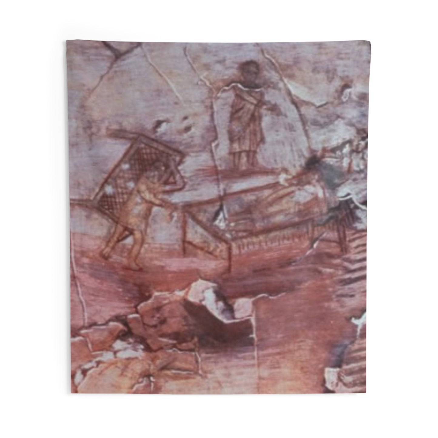 Jesus Christ Healing of Paralytic Dura Europos 3rd Century Wall Art Tapestry Catholic Christian Orthodox Icon Bible Scripture Christmas Gift