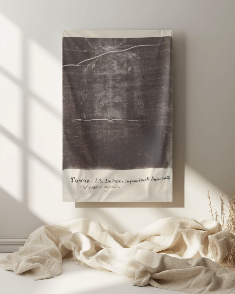 Christ Jesus Face Bible Shroud of Turin Original Photo (1898) Wall Art Tapestry Catholic, Christian, Orthodox Icon Scripture Christmas Gift