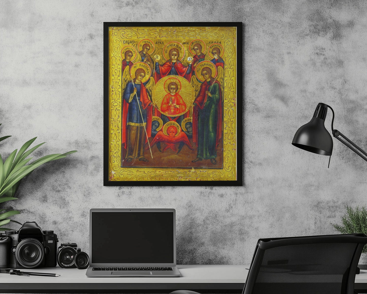 Synaxis of the Archangel Michael and the Other Bodiless Powers Orthodox Icon Home Tapestry Catholic Christian Bible Scripture Christ Gift