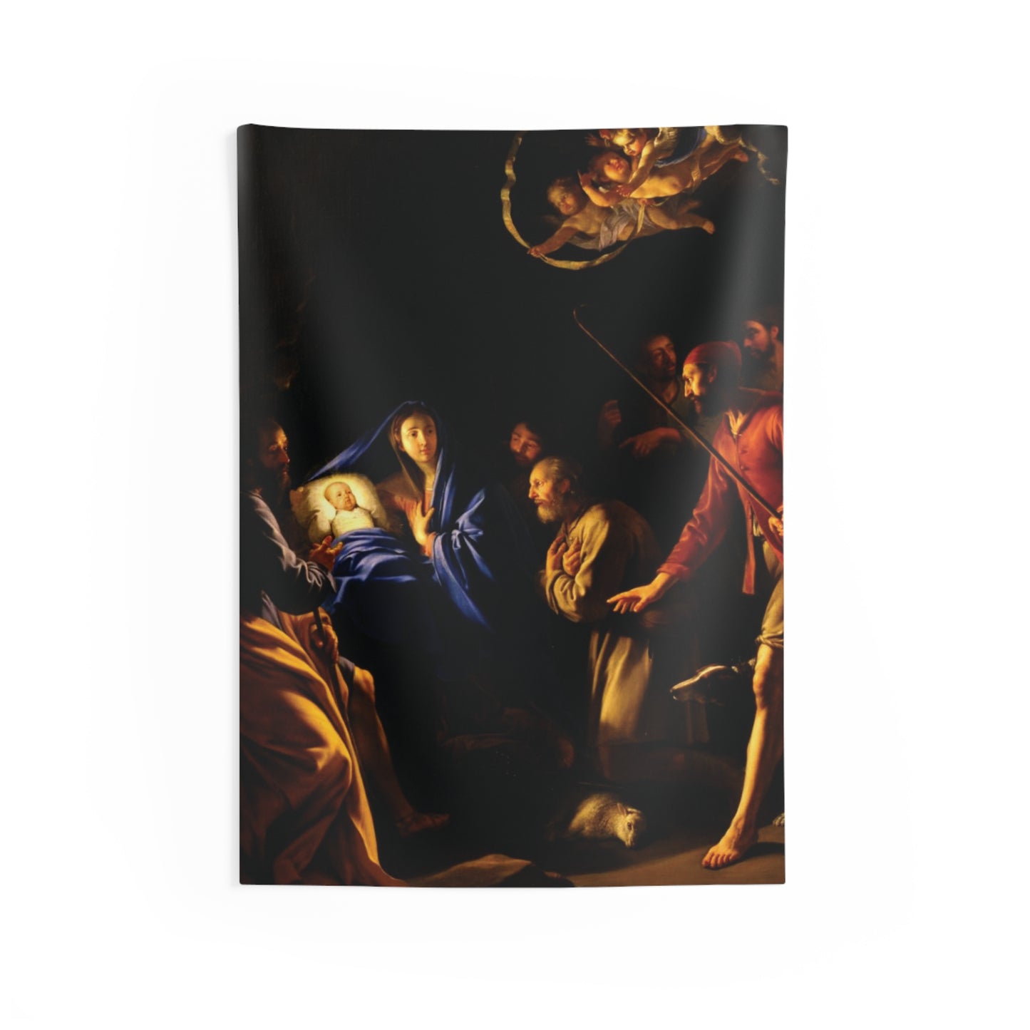 Adoration of the Shepherds - Philippe de Champaigne 1630 Baroque Oil Canvas Tapestry Orthodox Catholic Christian Bible Scripture Christ Gift