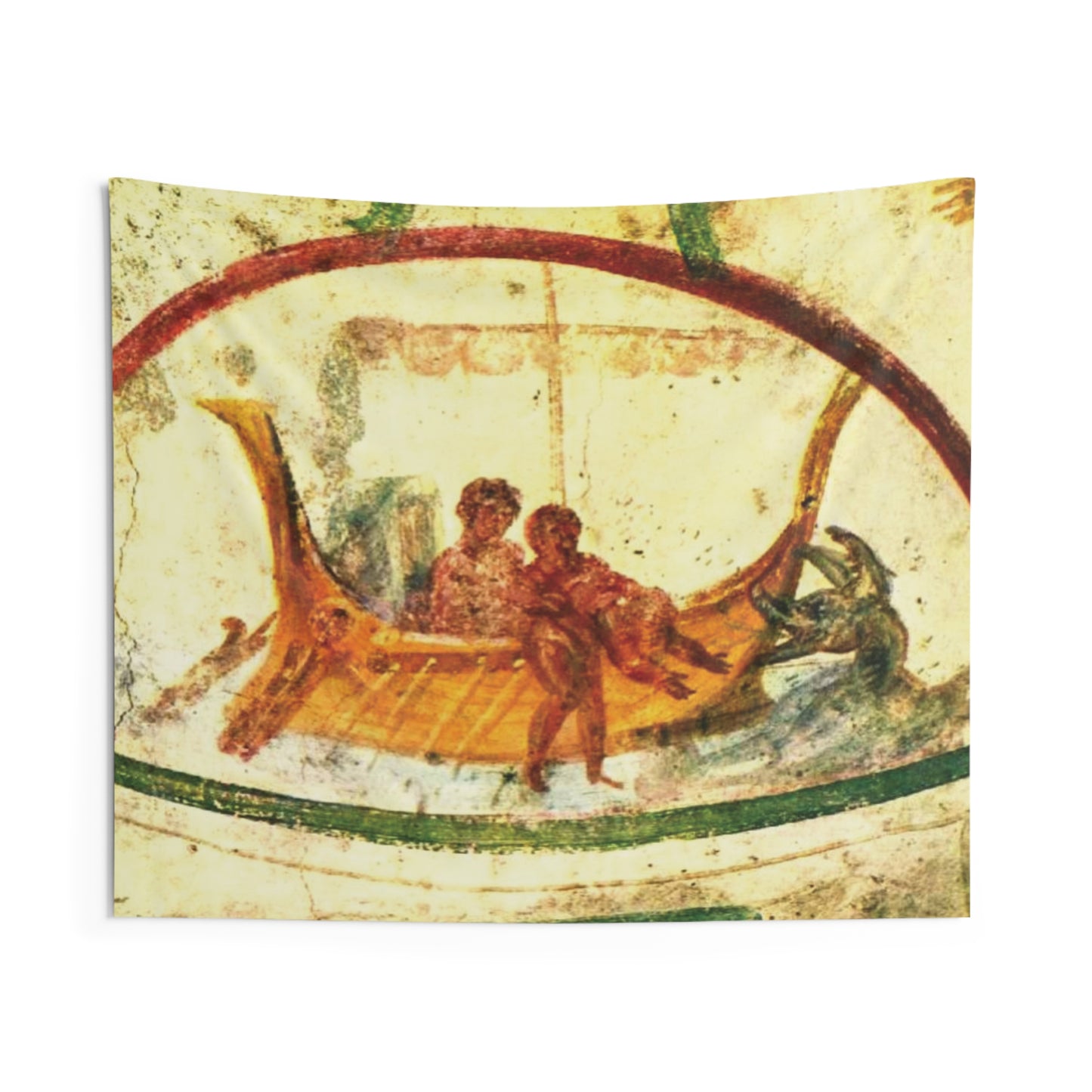 Jonah Let Overboard Saint Marcellinus & Peter Catacomb 2nd AD Painting Tapestry Catholic Christian Orthodox Icon Bible Scripture Christ Gift