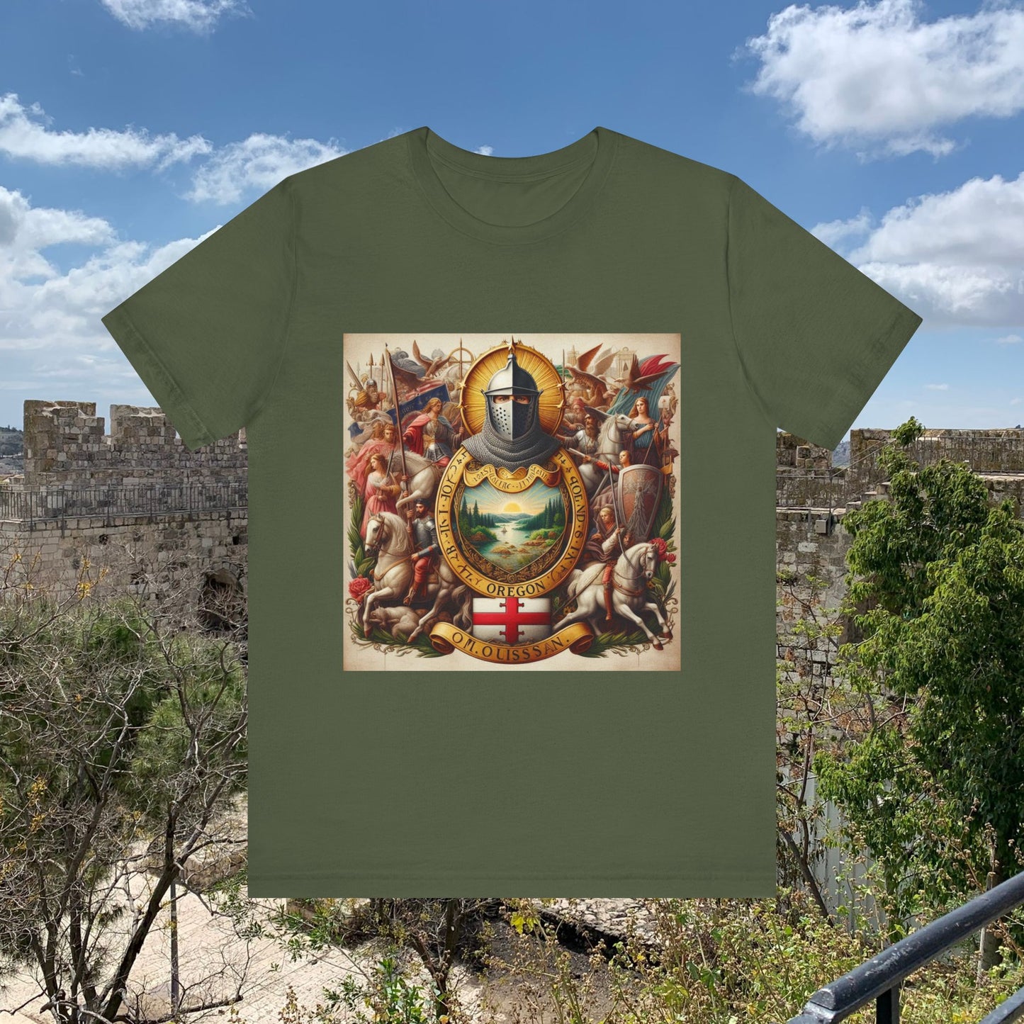 Oregon Vintage Christian Crusader - Unisex Jersey Tee - USA - 100% Charity Benefit - The God Vote Collection by Chris Rabalais