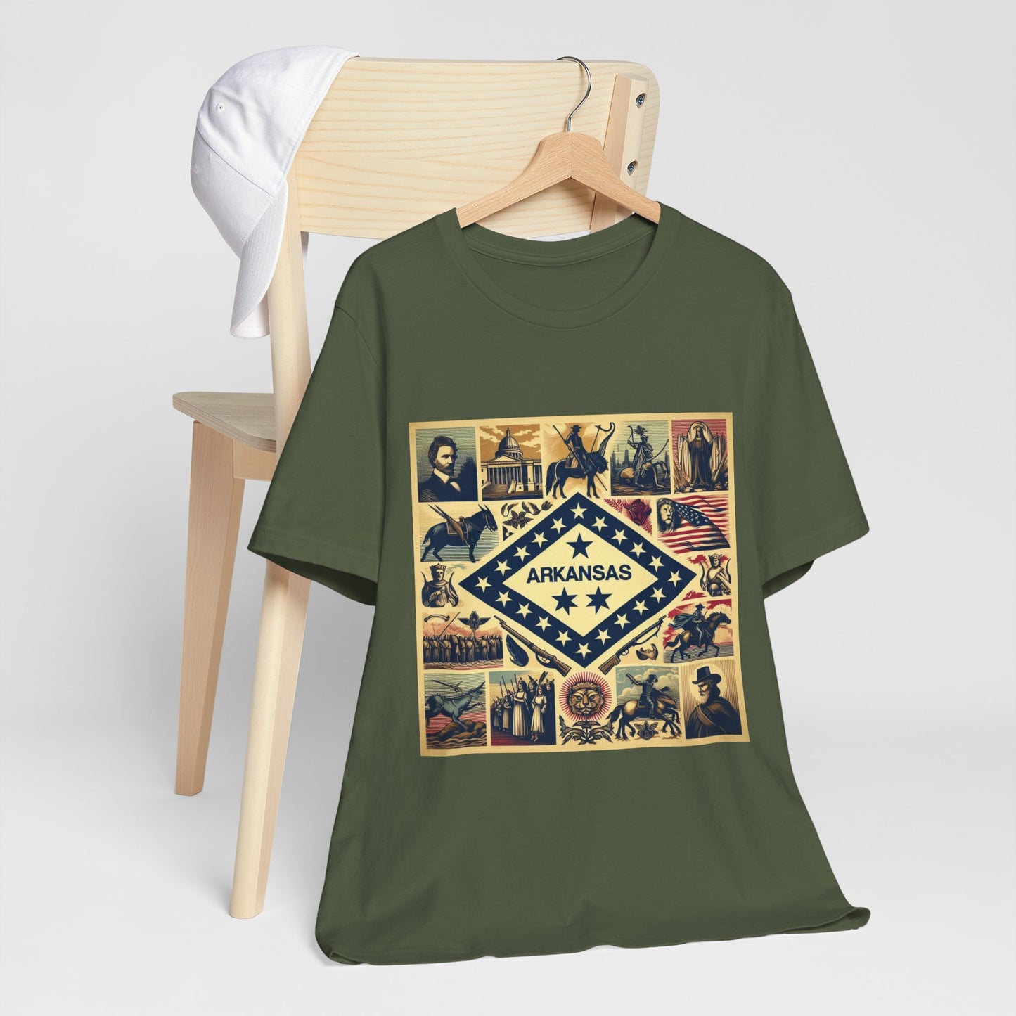 Arkansas Vintage Christian Crusader - Unisex Jersey Tee - USA - 100% Charity Benefit - The God Vote Collection by Chris Rabalais