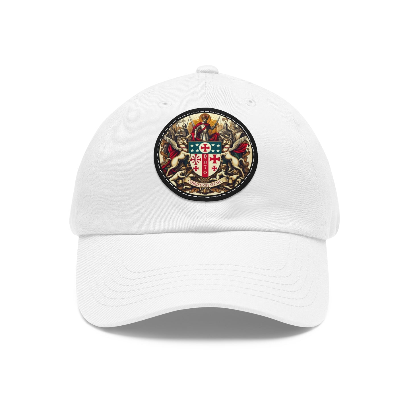 Ohio Vintage Christian Crusader Campaign Hat - Chino Twill Leather Logo - 100% Charity - The God Vote Collection by Chris Rabalais