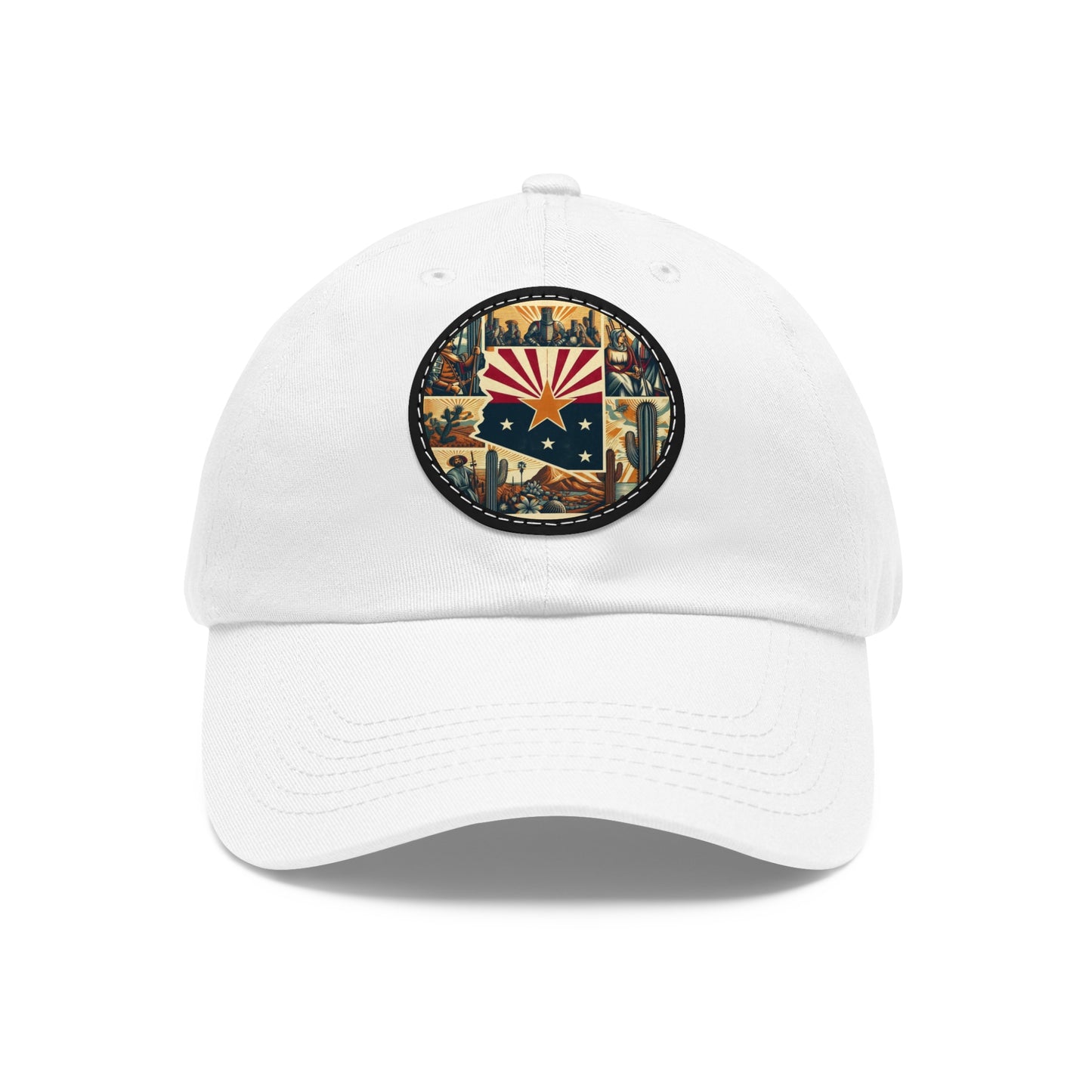 Arizona Vintage Christian Crusader Campaign Hat - Chino Twill Leather Logo - 100% Charity - The God Vote Collection by Chris Rabalais