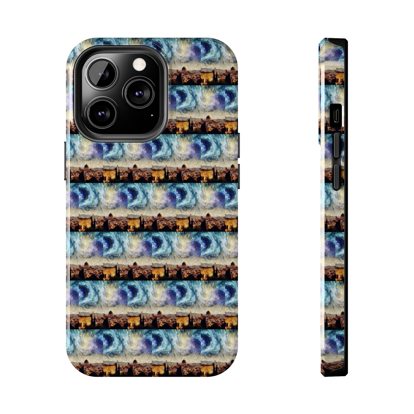 AImagination Collection iPhone Tough Case - "Starry Jerusalem" - The God Ball Originals by Chris Rabalais (2024)