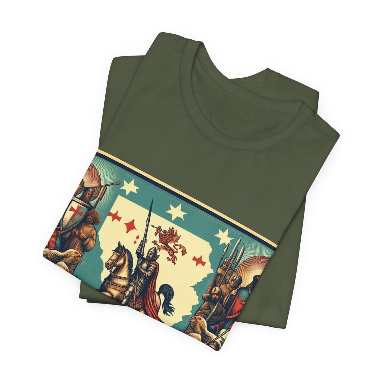 Delaware Vintage Christian Crusader - Unisex Jersey Tee - USA - 100% Charity Benefit - The God Vote Collection by Chris Rabalais