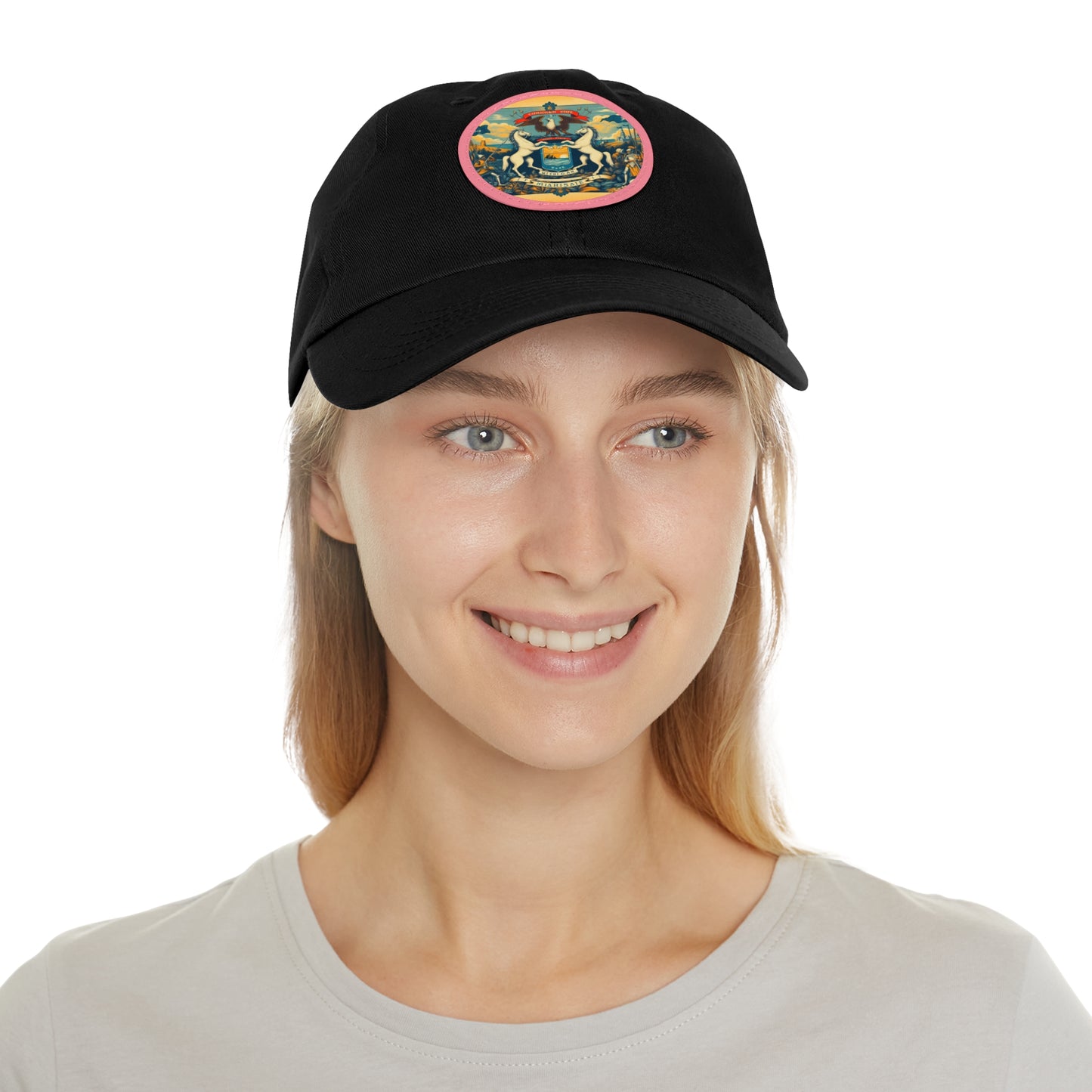 Michigan Vintage Christian Crusader Campaign Hat - Chino Twill Leather Logo - 100% Charity - The God Vote Collection by Chris Rabalais
