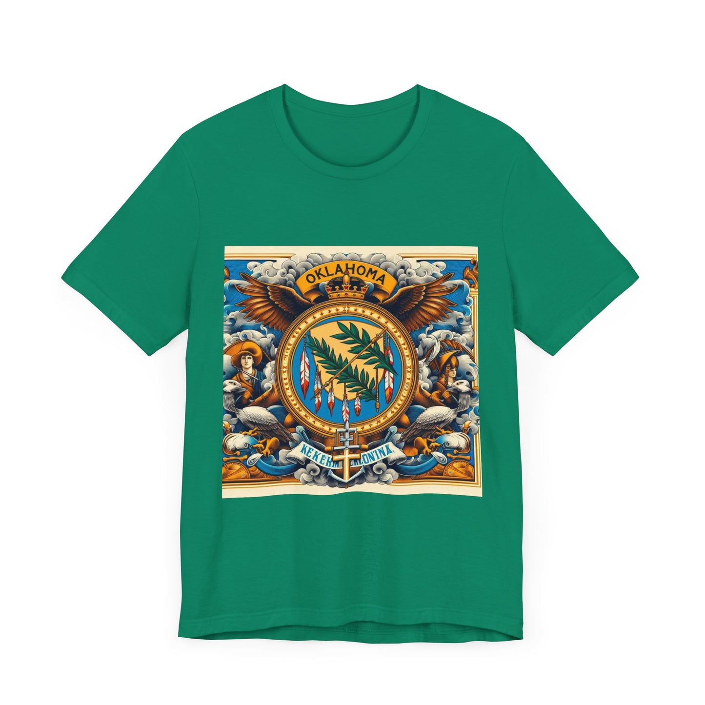 Oklahoma Vintage Christian Crusader - Unisex Jersey Tee - USA - 100% Charity Benefit - The God Vote Collection by Chris Rabalais