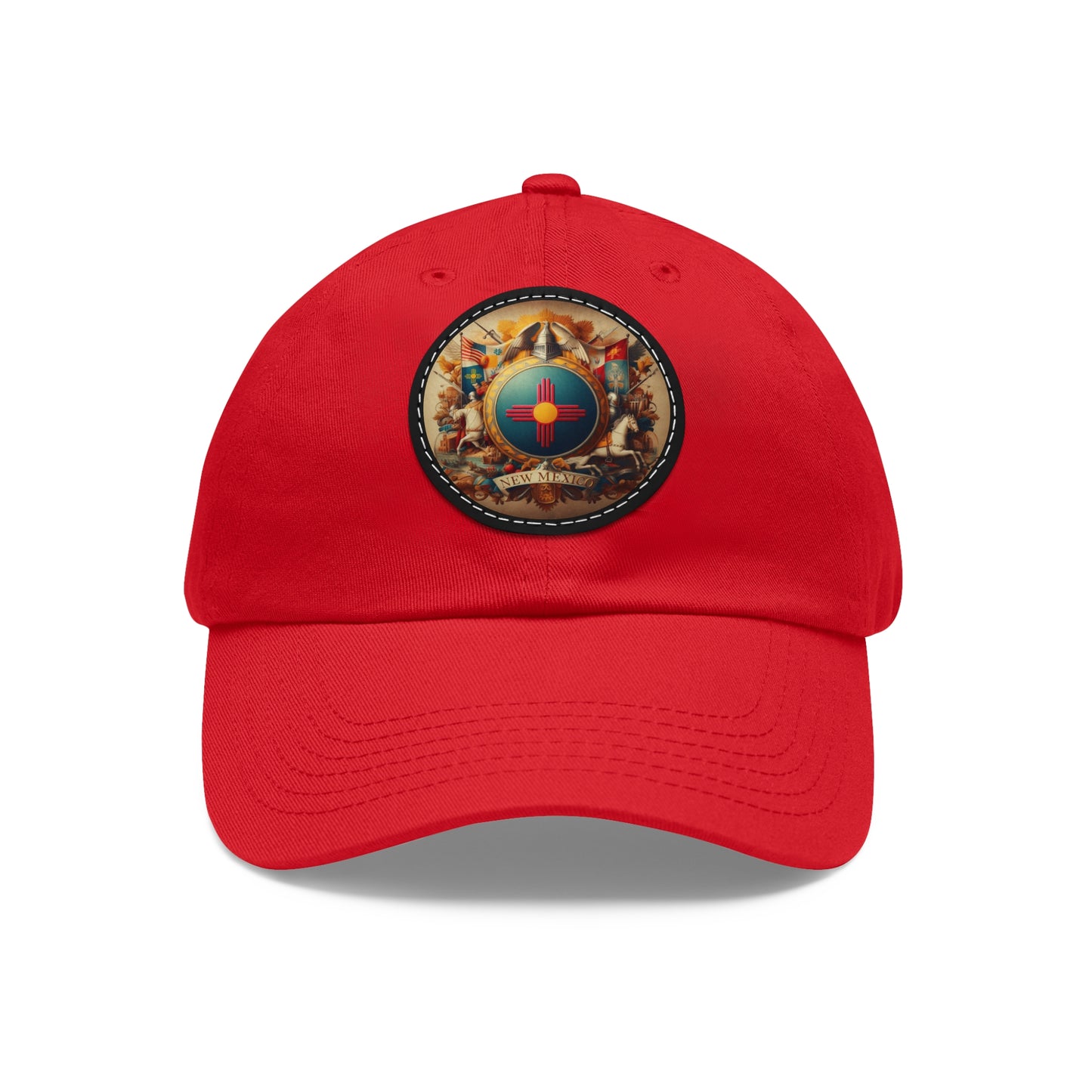 New Mexico Vintage Christian Crusader Campaign Hat - Chino Twill Leather Logo - 100% Charity - The God Vote Collection by Chris Rabalais