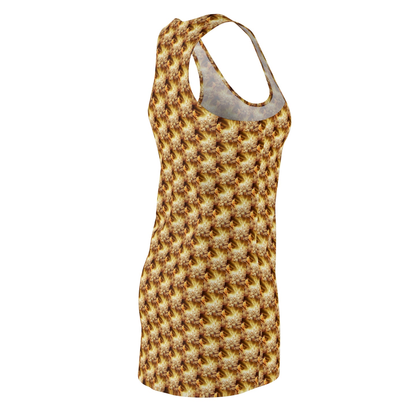 AImagination Women's Cut & Sew Racerback Dress (USA) - "The Golden Kingdom" - The God Ball Originals by Chris Rabalais (2024)