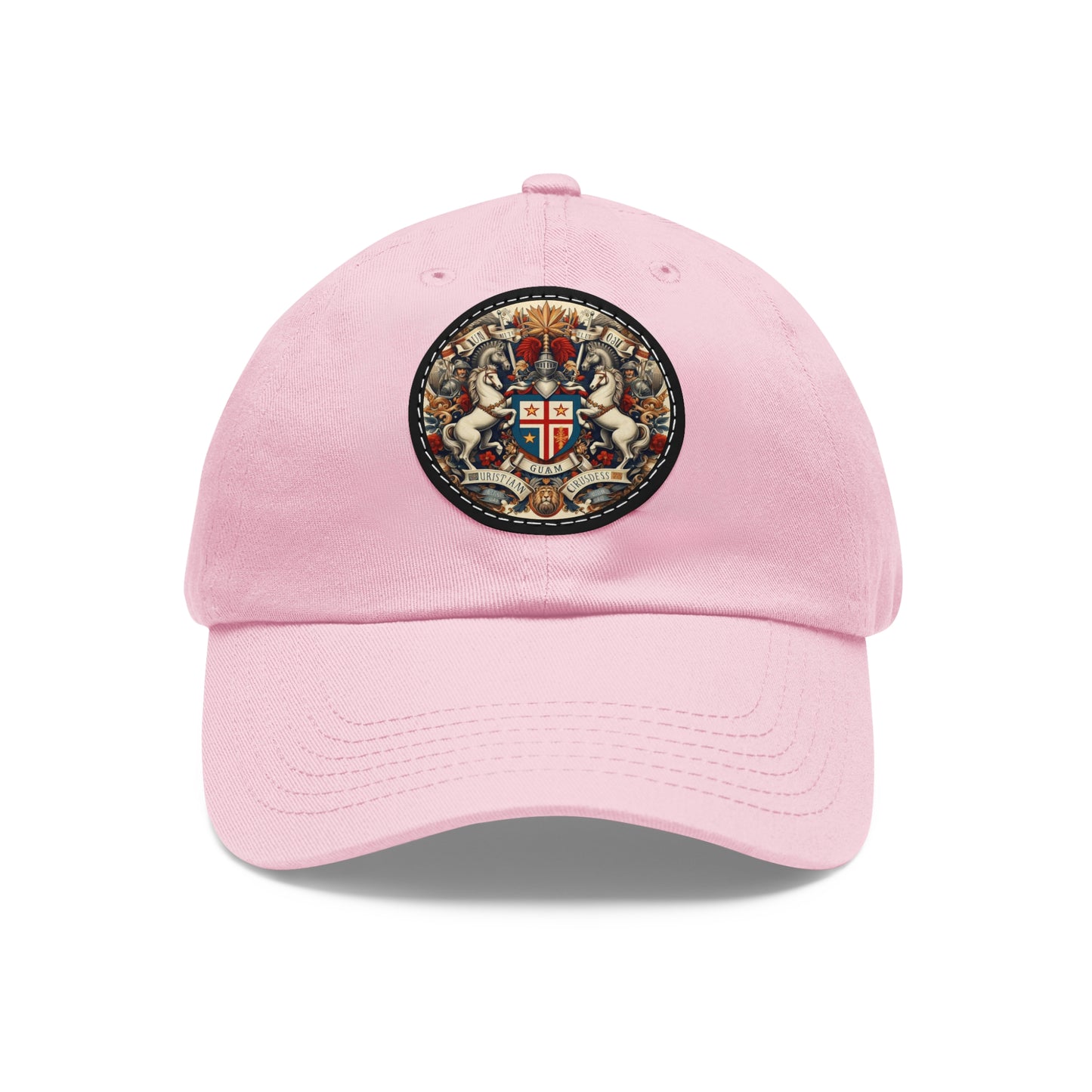 Guam Vintage Christian Crusader Campaign Hat - Chino Twill Leather Logo - 100% Charity - The God Vote Collection by Chris Rabalais