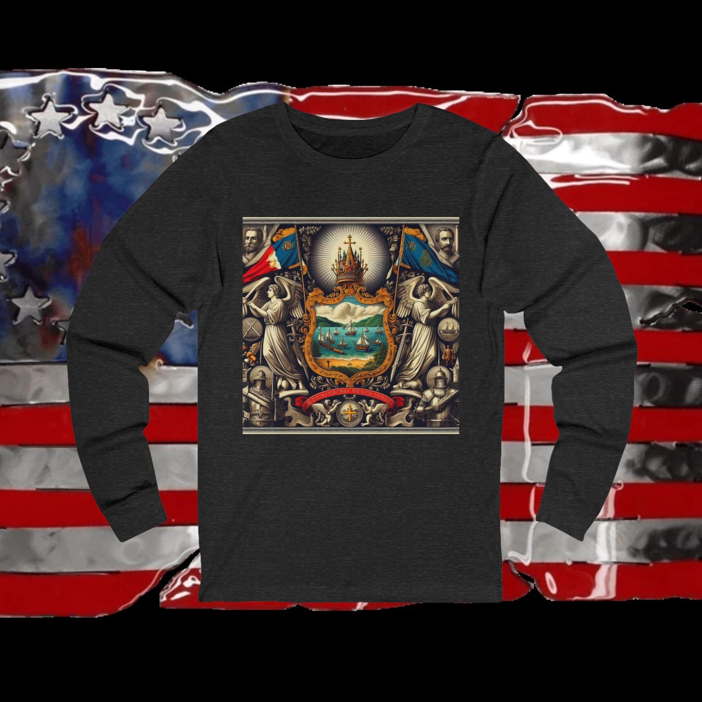 Vermont Vintage Christian Crusader - Premium Unisex Long Sleeve Jersey Tee - 100% Charity - The God Vote Collection by Chris Rabalais