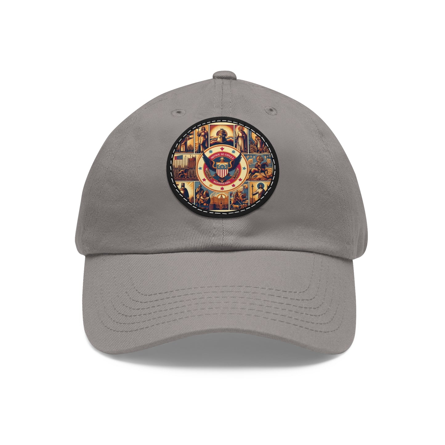 Minnesota Vintage Christian Crusader Campaign Hat - Chino Twill Leather Logo - 100% Charity - The God Vote Collection by Chris Rabalais