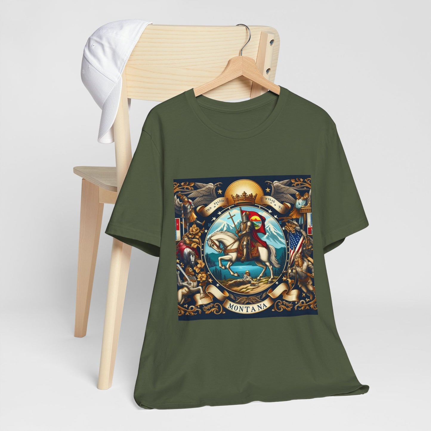 Montana Vintage Christian Crusader - Unisex Jersey Tee - USA - 100% Charity Benefit - The God Vote Collection by Chris Rabalais