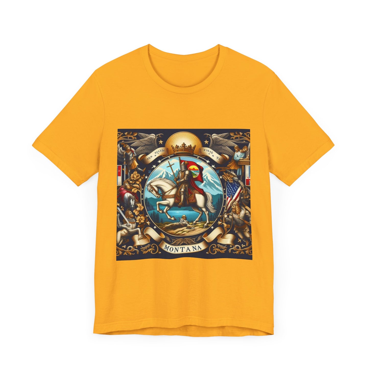 Montana Vintage Christian Crusader - Unisex Jersey Tee - USA - 100% Charity Benefit - The God Vote Collection by Chris Rabalais