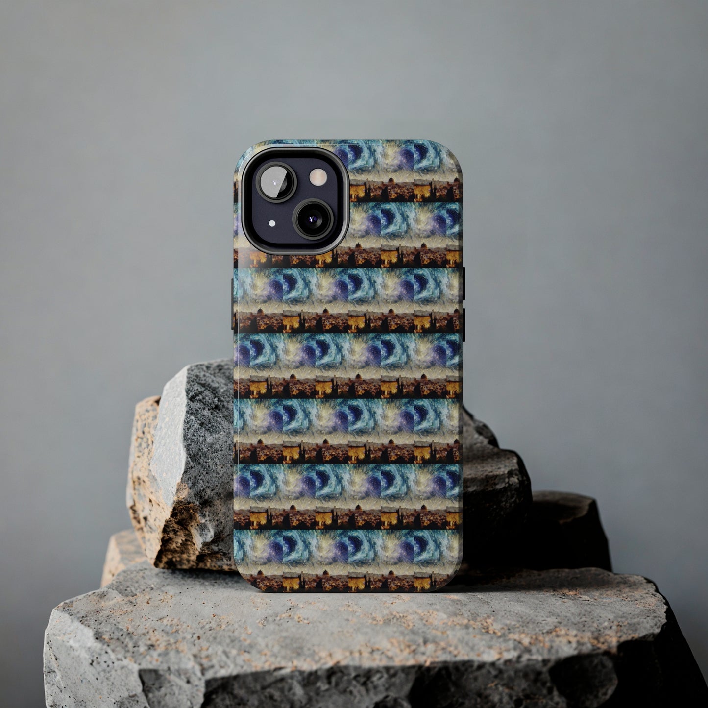 AImagination Collection iPhone Tough Case - "Starry Jerusalem" - The God Ball Originals by Chris Rabalais (2024)
