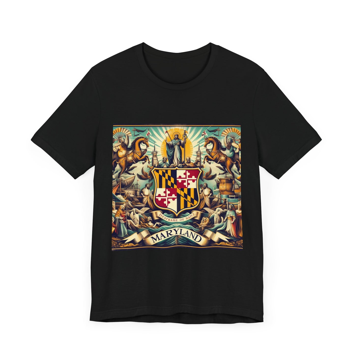 Maryland Vintage Christian Crusader - Unisex Jersey Tee - USA - 100% Charity Benefit - The God Vote Collection by Chris Rabalais