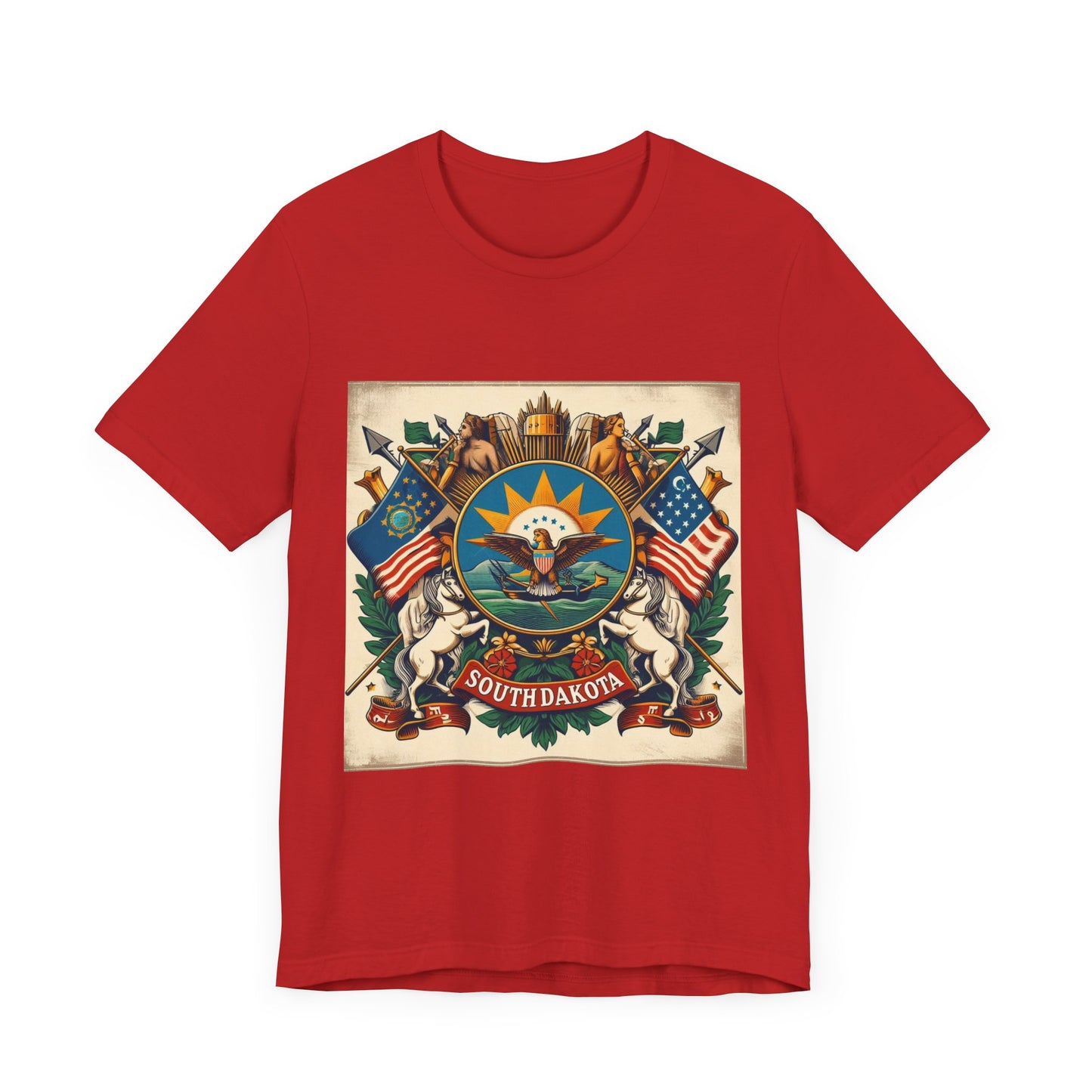 South Dakota Vintage Christian Crusader - Unisex Jersey Tee - USA - 100% Charity Benefit - The God Vote Collection by Chris Rabalais
